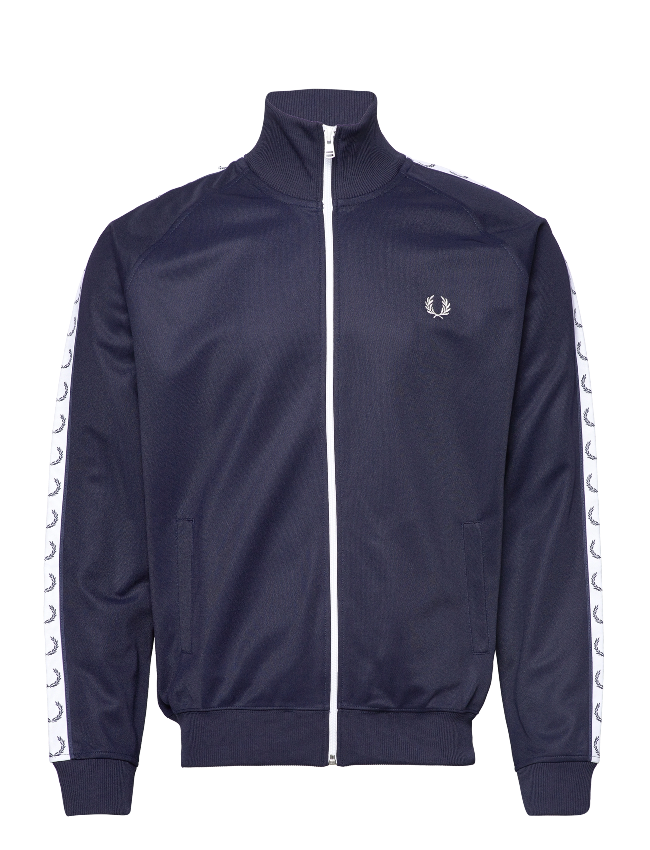 Fred Perry Taped Track Jacket, Mænd, Taped Træningsjakke, Blå, Str: XXL