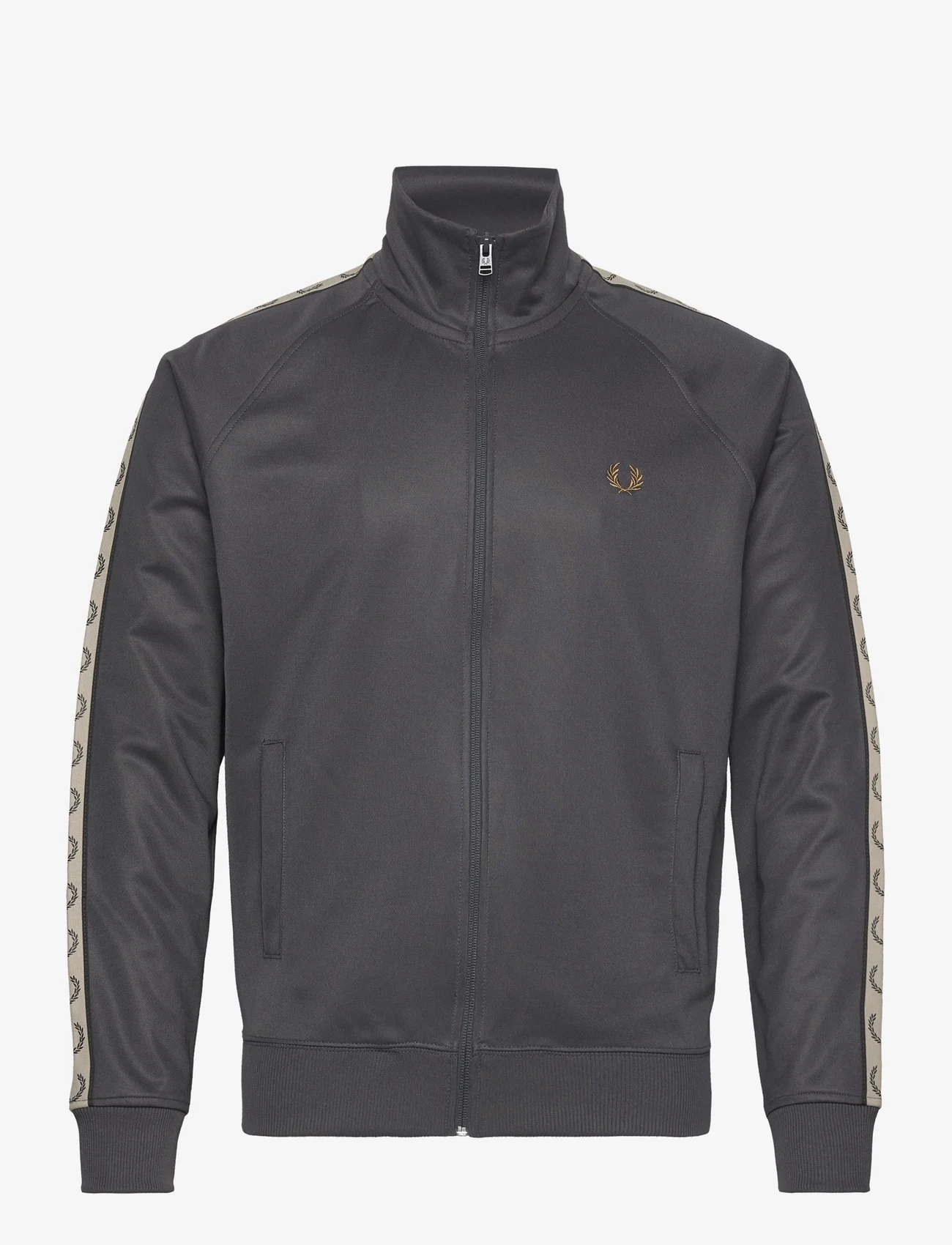Fred Perry - CONTRAST TAPE TRK JKT - sweatshirts - anchor grey/blk - 0