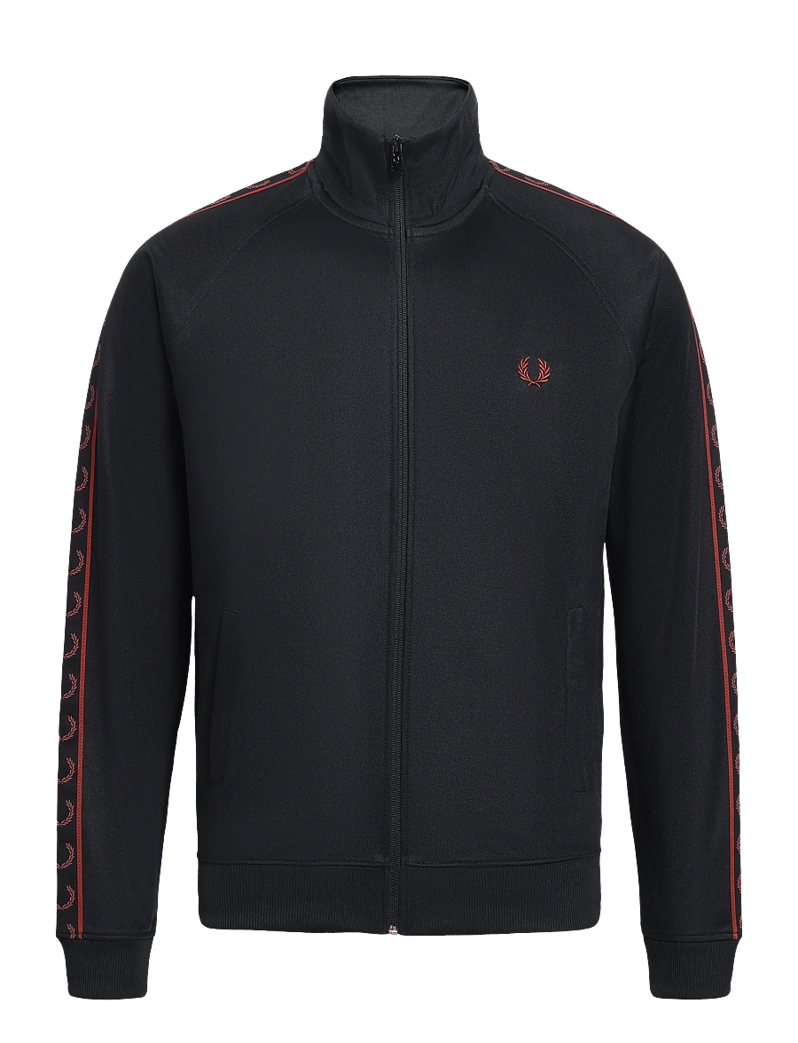 Fred Perry - CONTRAST TAPE TRACK JKT - oberteile - black - 0