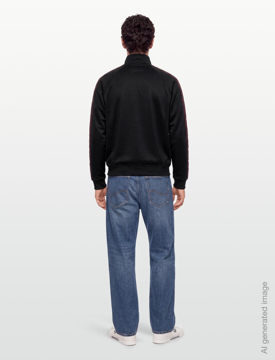 Fred Perry - CONTRAST TAPE TRACK JKT - alussärgid - black - 4