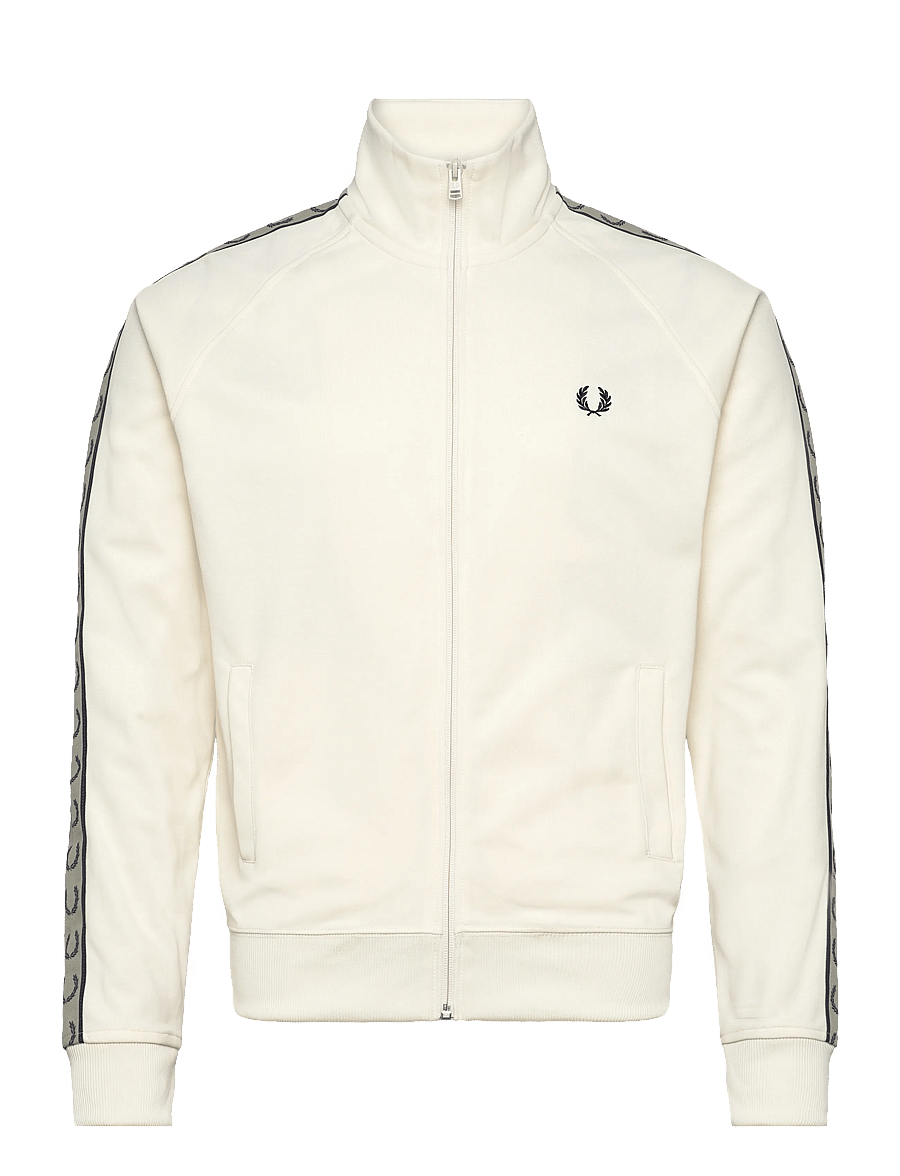 Fred Perry - CONTRAST TAPE TRACK JKT - sweatshirts - ecr/nvy/seagrss - 1