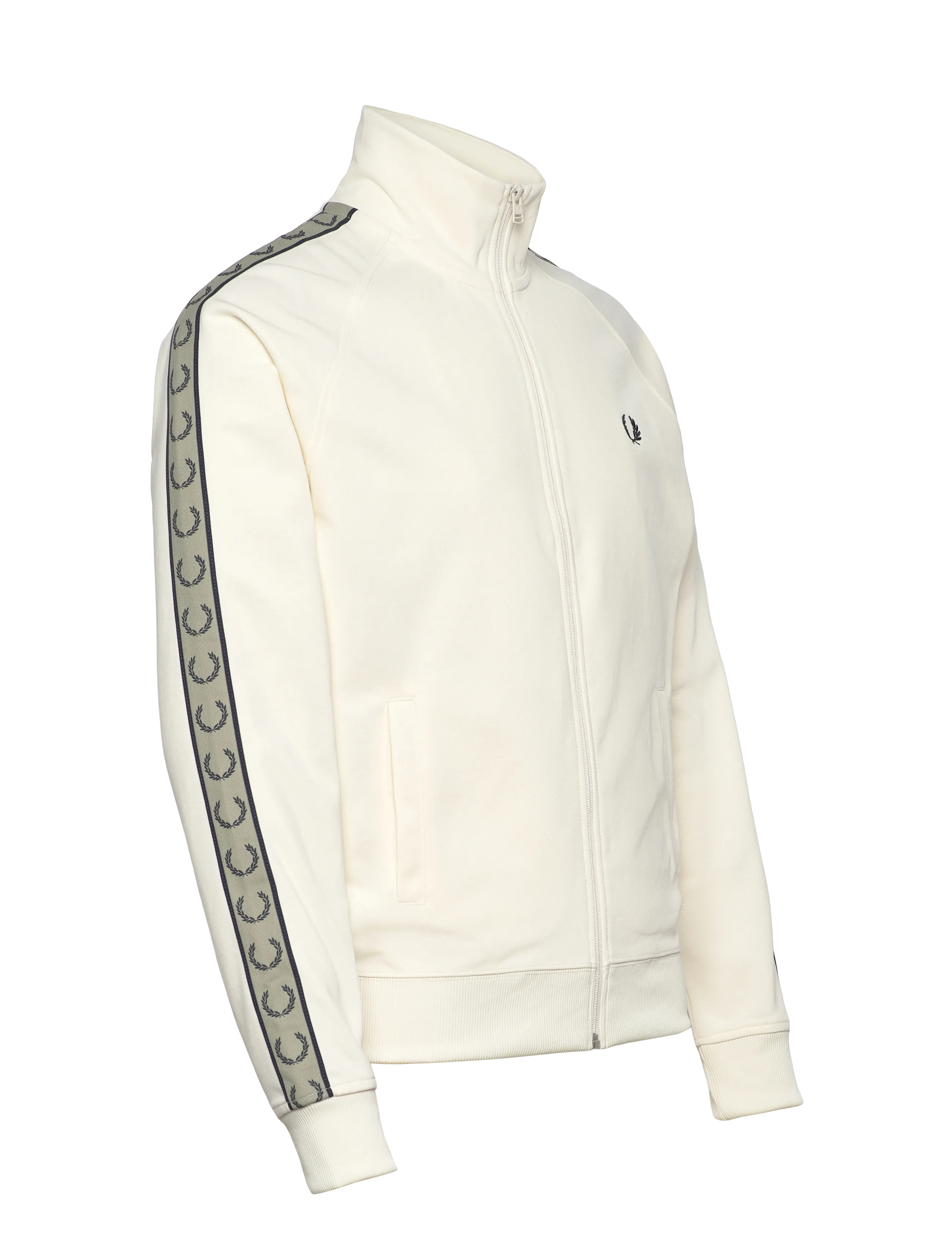 Fred Perry - CONTRAST TAPE TRACK JKT - sweatshirts - ecr/nvy/seagrss - 3