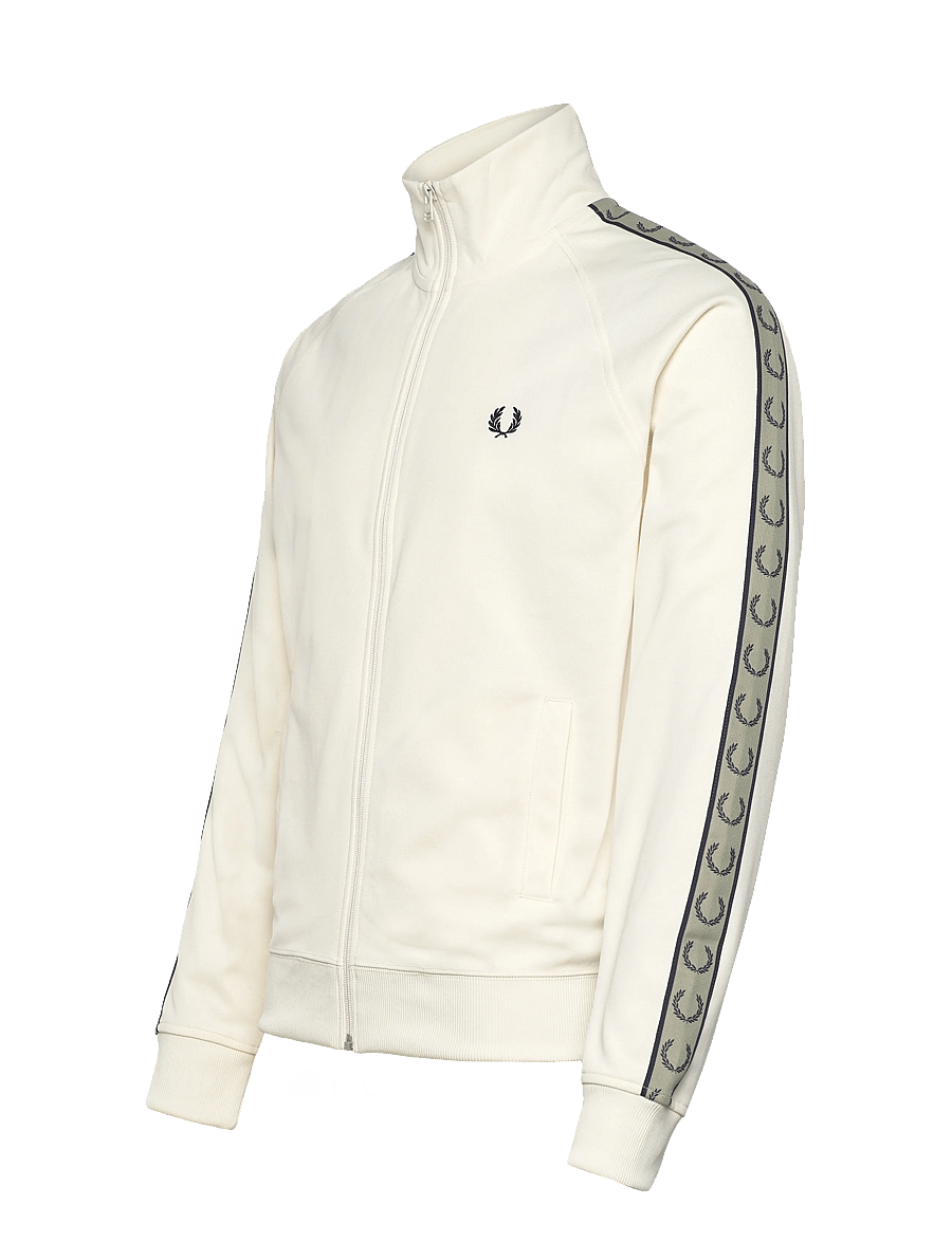 Fred Perry - CONTRAST TAPE TRACK JKT - sweatshirts - ecr/nvy/seagrss - 4