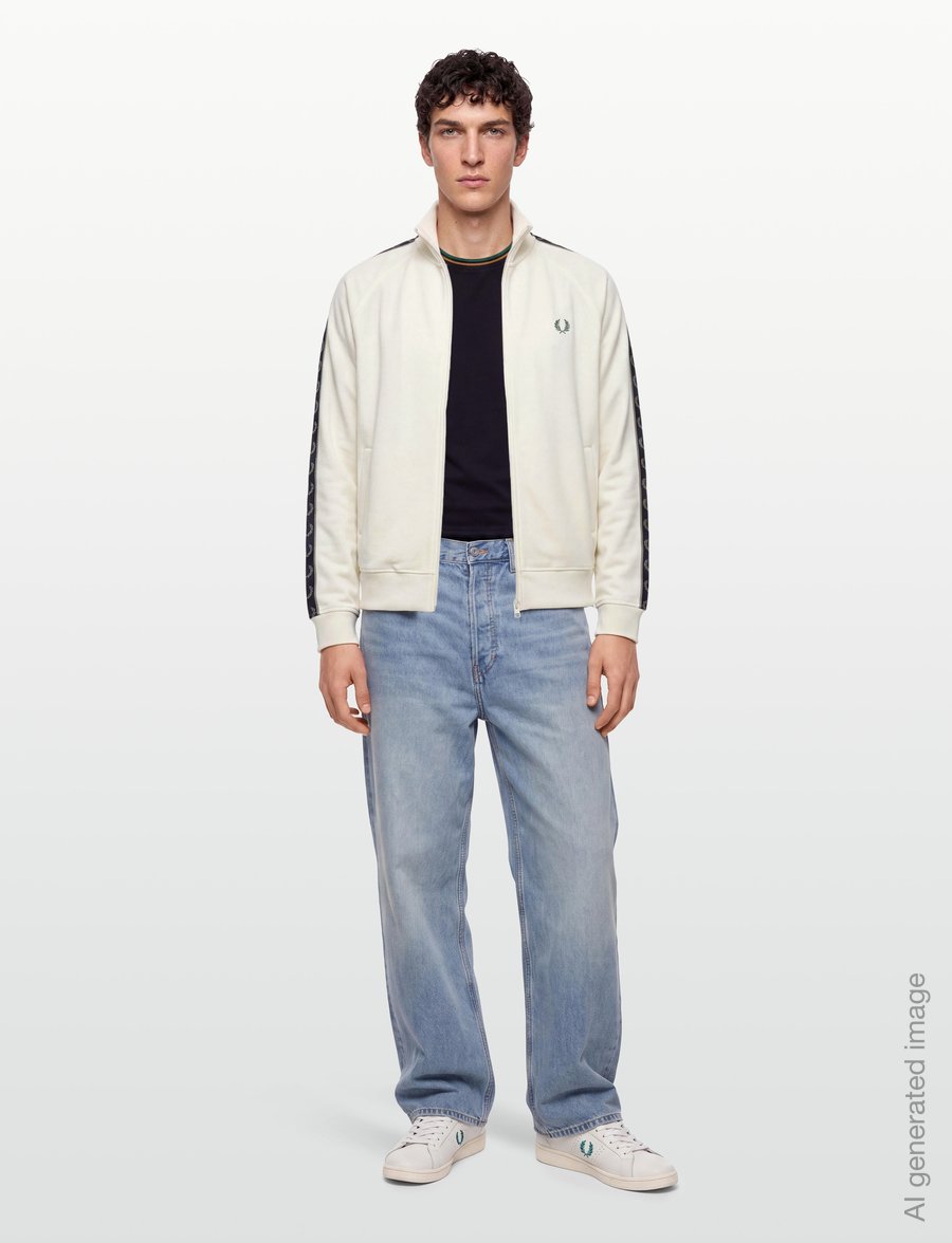 Fred Perry - CONTRAST TAPE TRK JKT - oberteile - ecru - 0