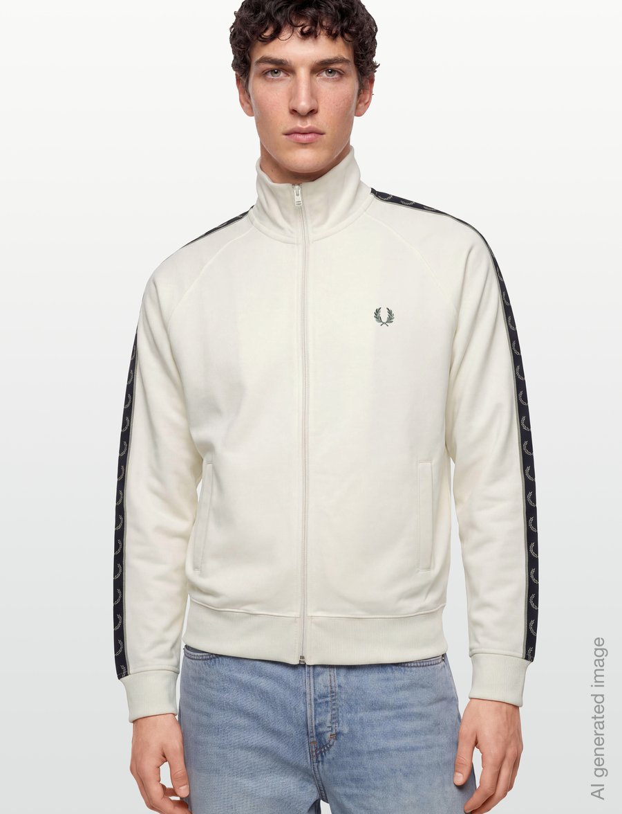 Fred Perry - CONTRAST TAPE TRK JKT - oberteile - ecru - 3