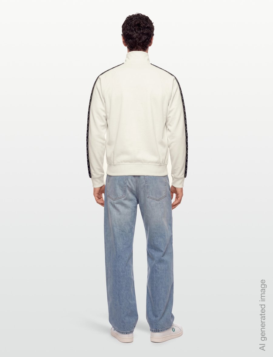 Fred Perry - CONTRAST TAPE TRK JKT - oberteile - ecru - 4