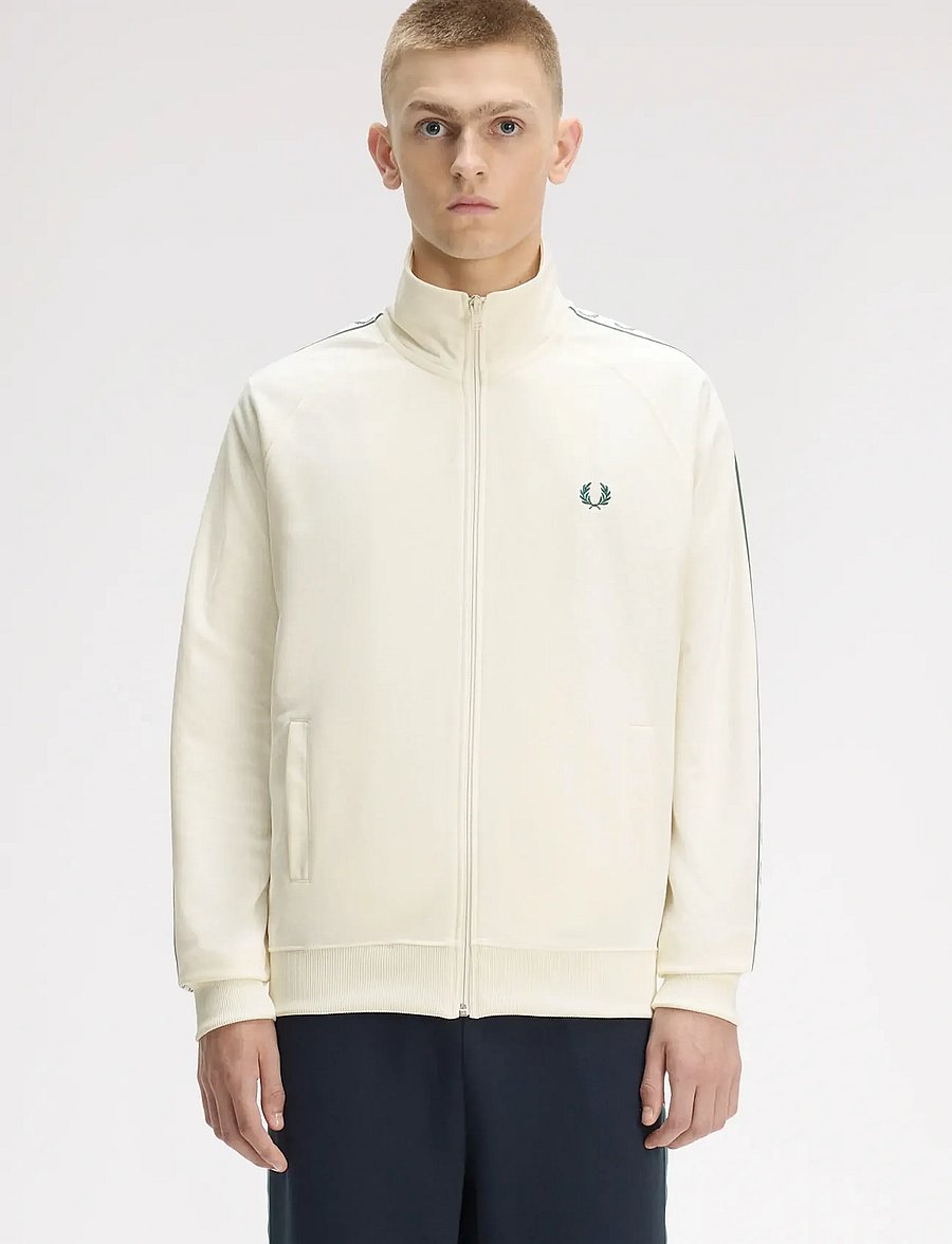 Fred Perry - CONTRAST TAPE TRACK JKT - oberteile - ecru - 0
