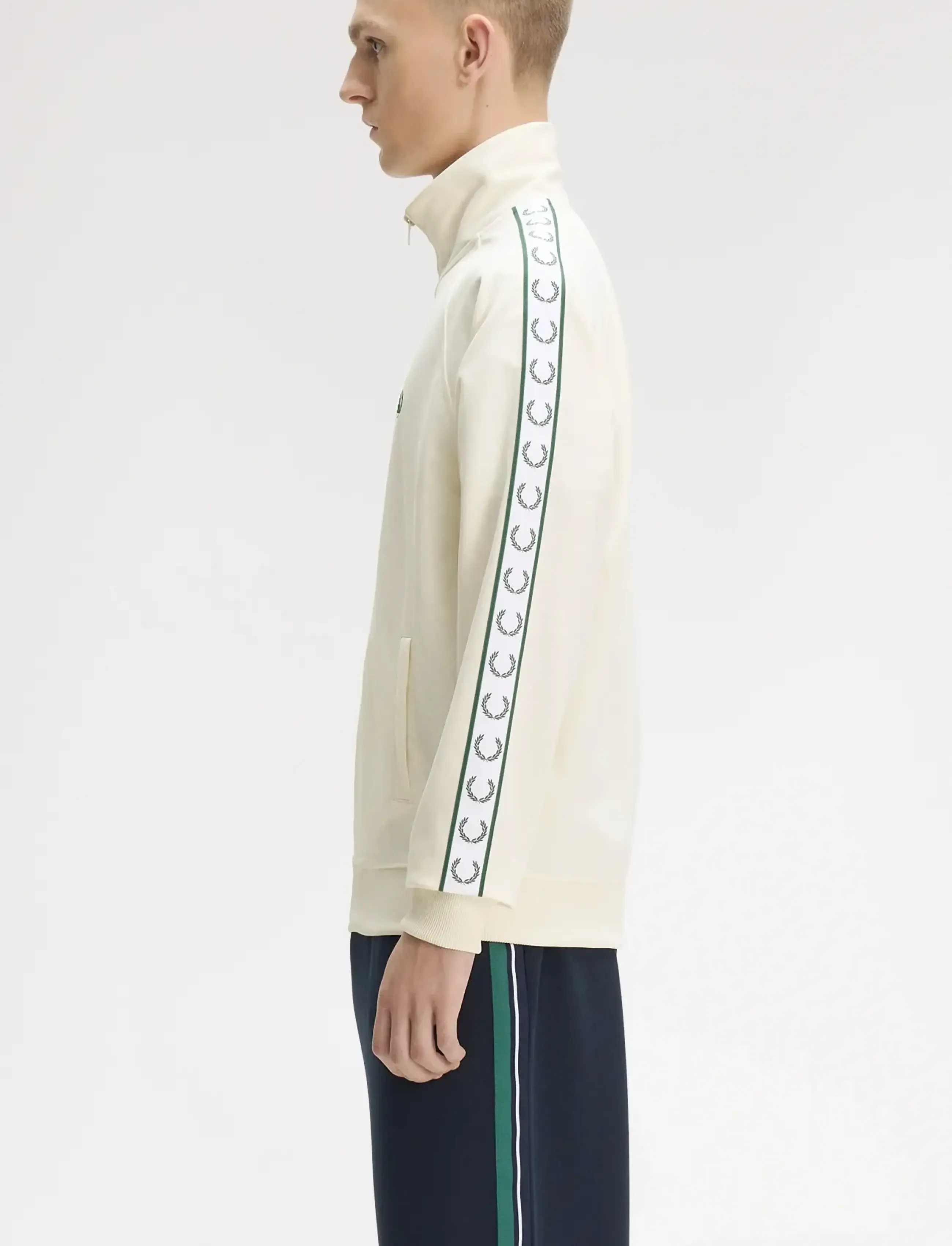 Fred Perry - CONTRAST TAPE TRACK JKT - tops - ecru - 3