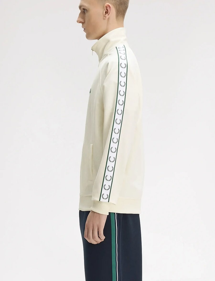 Fred Perry - CONTRAST TAPE TRACK JKT - oberteile - ecru - 3