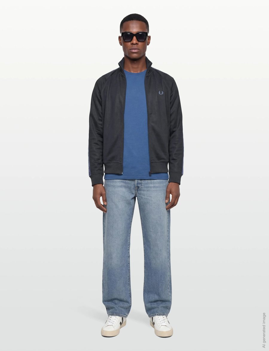 Fred Perry - CONTRAST TAPE TRACK JKT - oberteile - nvy/acebl/tnsbl - 0