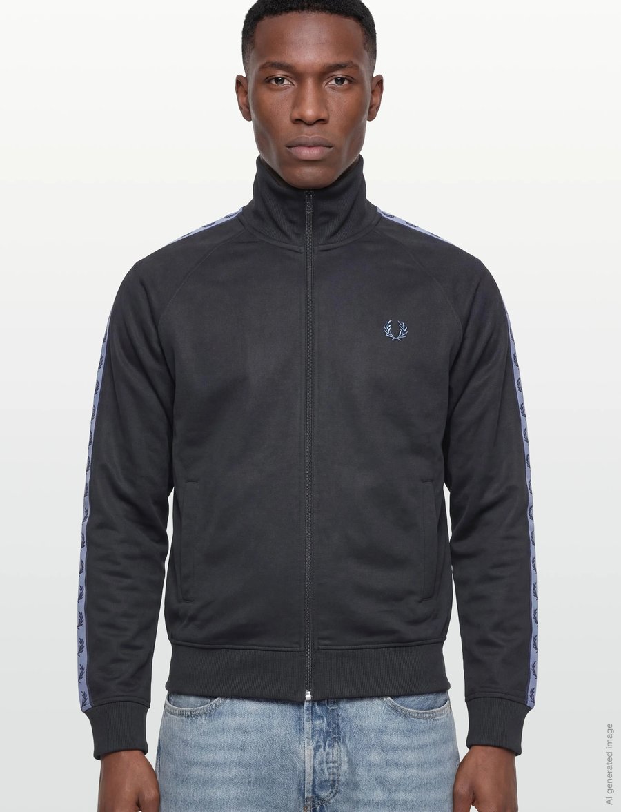 Fred Perry - CONTRAST TAPE TRACK JKT - oberteile - nvy/acebl/tnsbl - 5