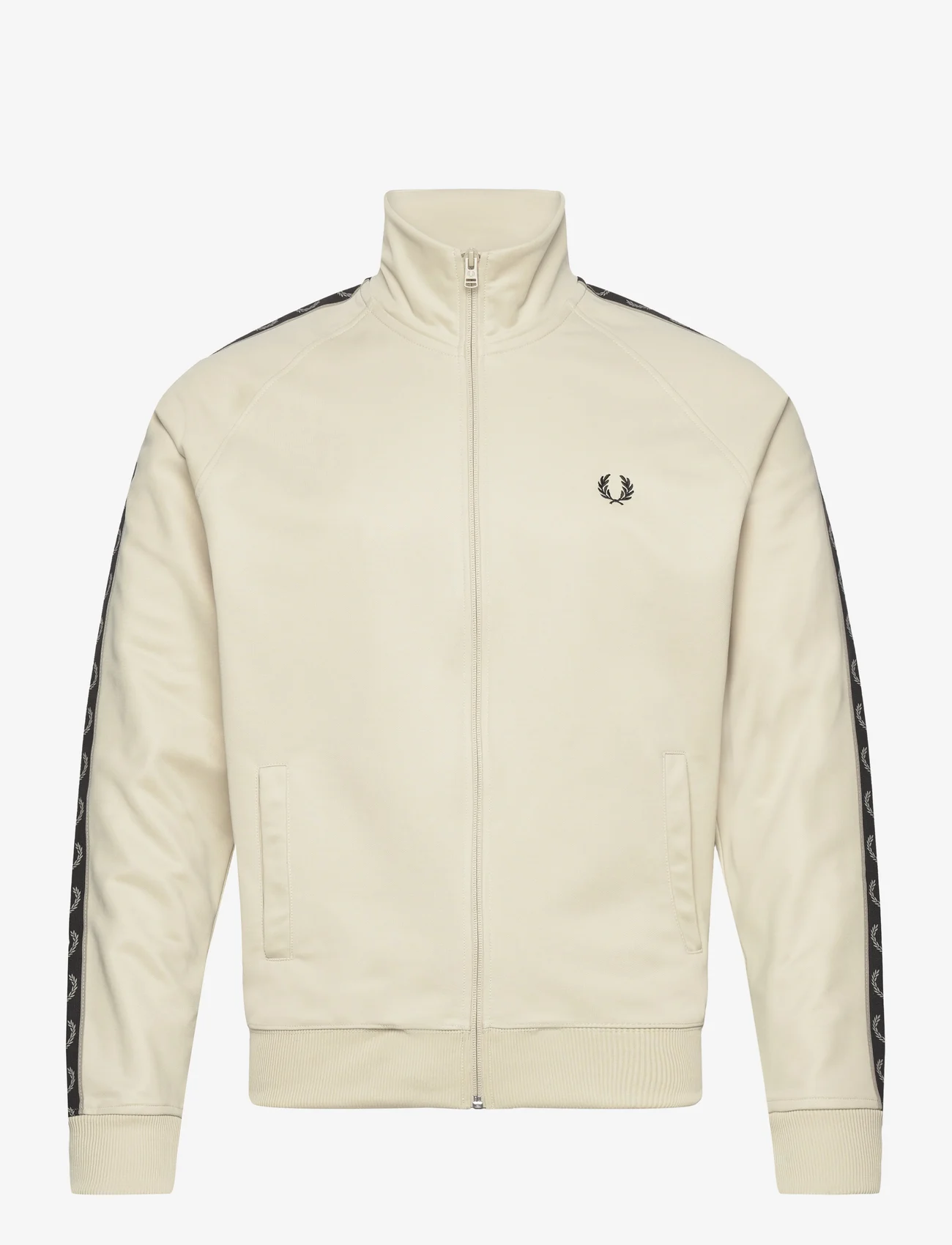Fred Perry - CONTRAST TAPE TRK JKT - sweatshirts - oatmeal/wrmgry - 0