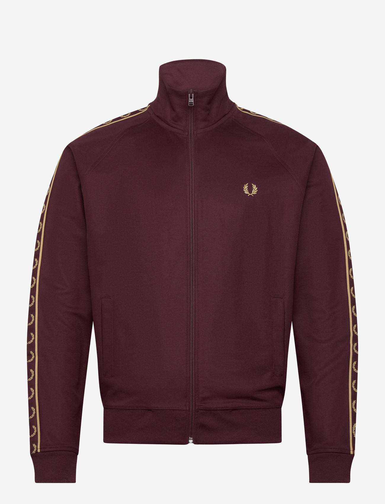 Fred Perry - CONTRAST TAPE TRACK JKT - overdele - oxblood/champagn - 1