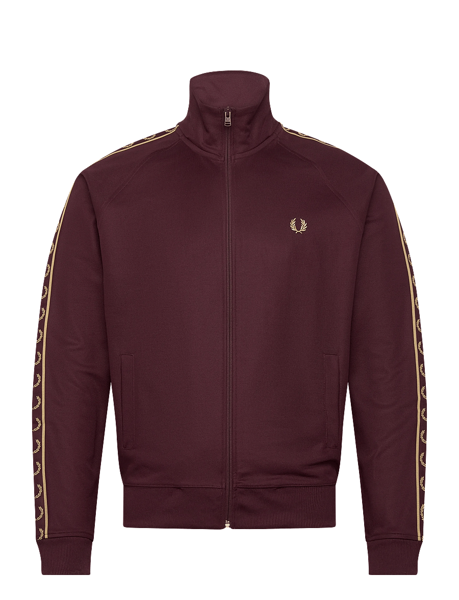 Fred Perry - CONTRAST TAPE TRACK JKT - oberteile - oxblood/champagn - 1