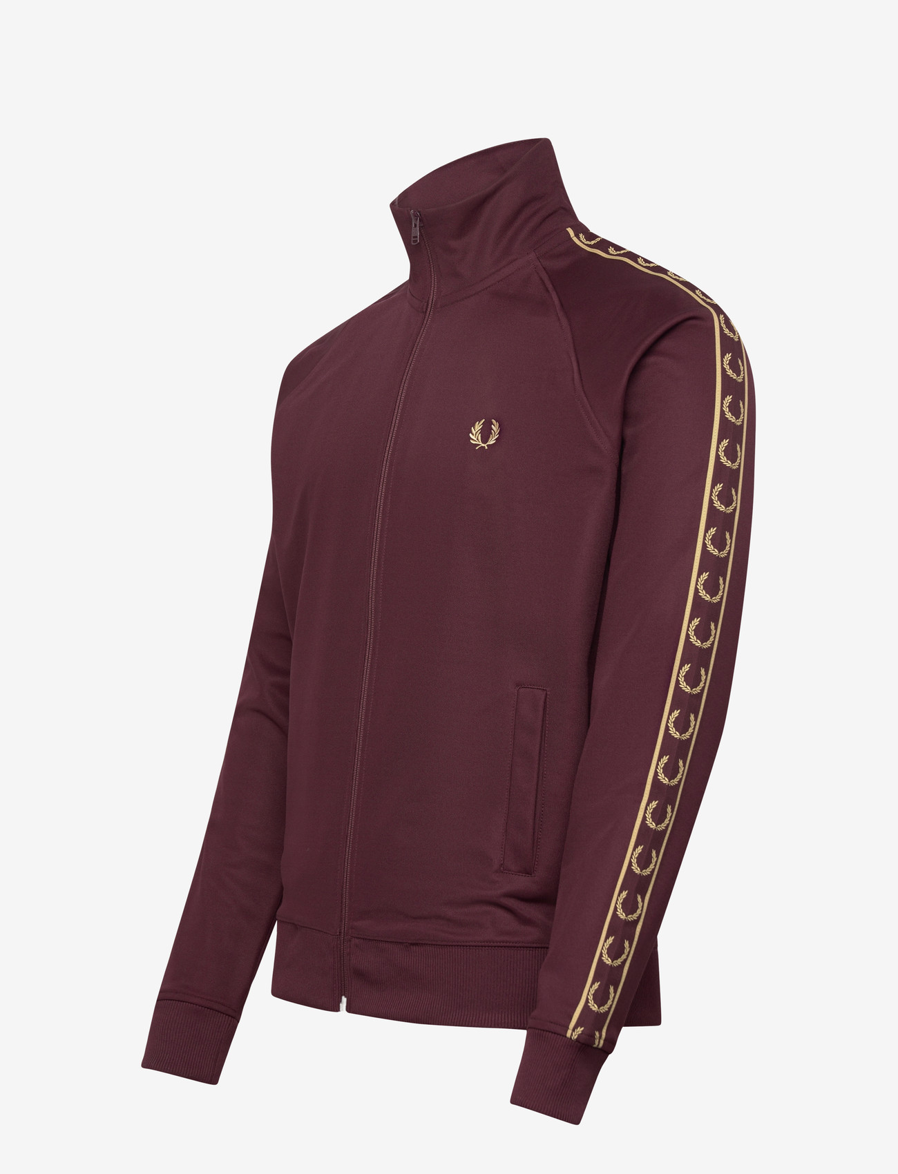 Fred Perry - CONTRAST TAPE TRACK JKT - overdele - oxblood/champagn - 3