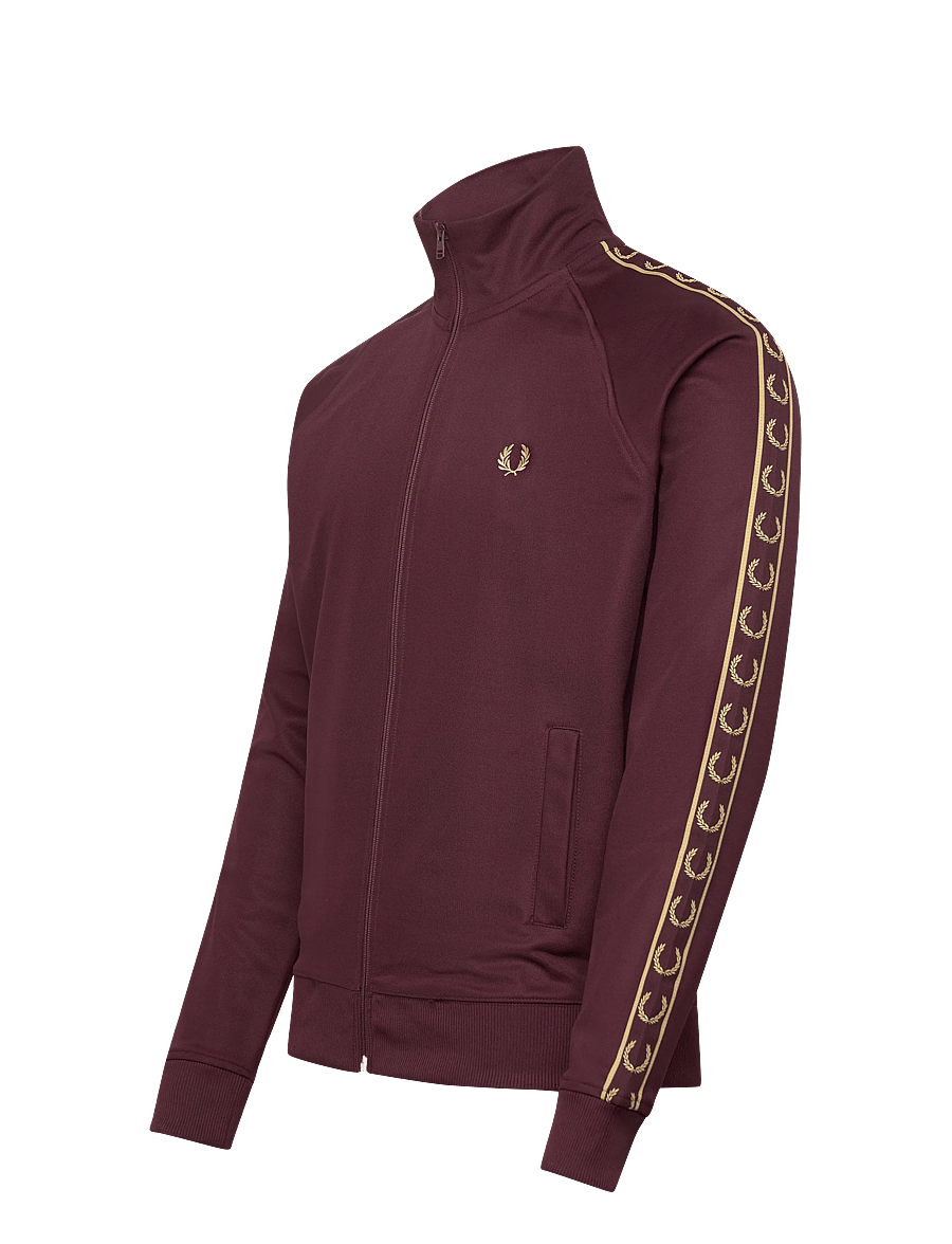 Fred Perry - CONTRAST TAPE TRACK JKT - oberteile - oxblood/champagn - 3