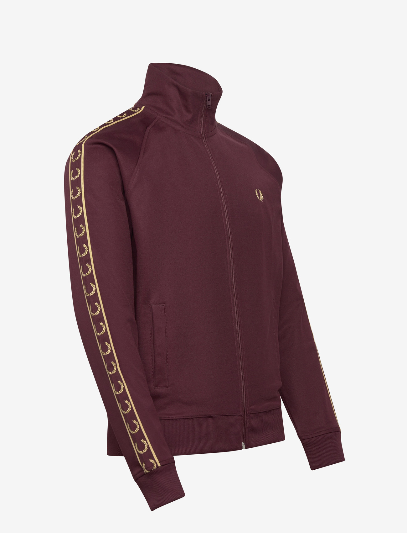 Fred Perry - CONTRAST TAPE TRACK JKT - overdele - oxblood/champagn - 4