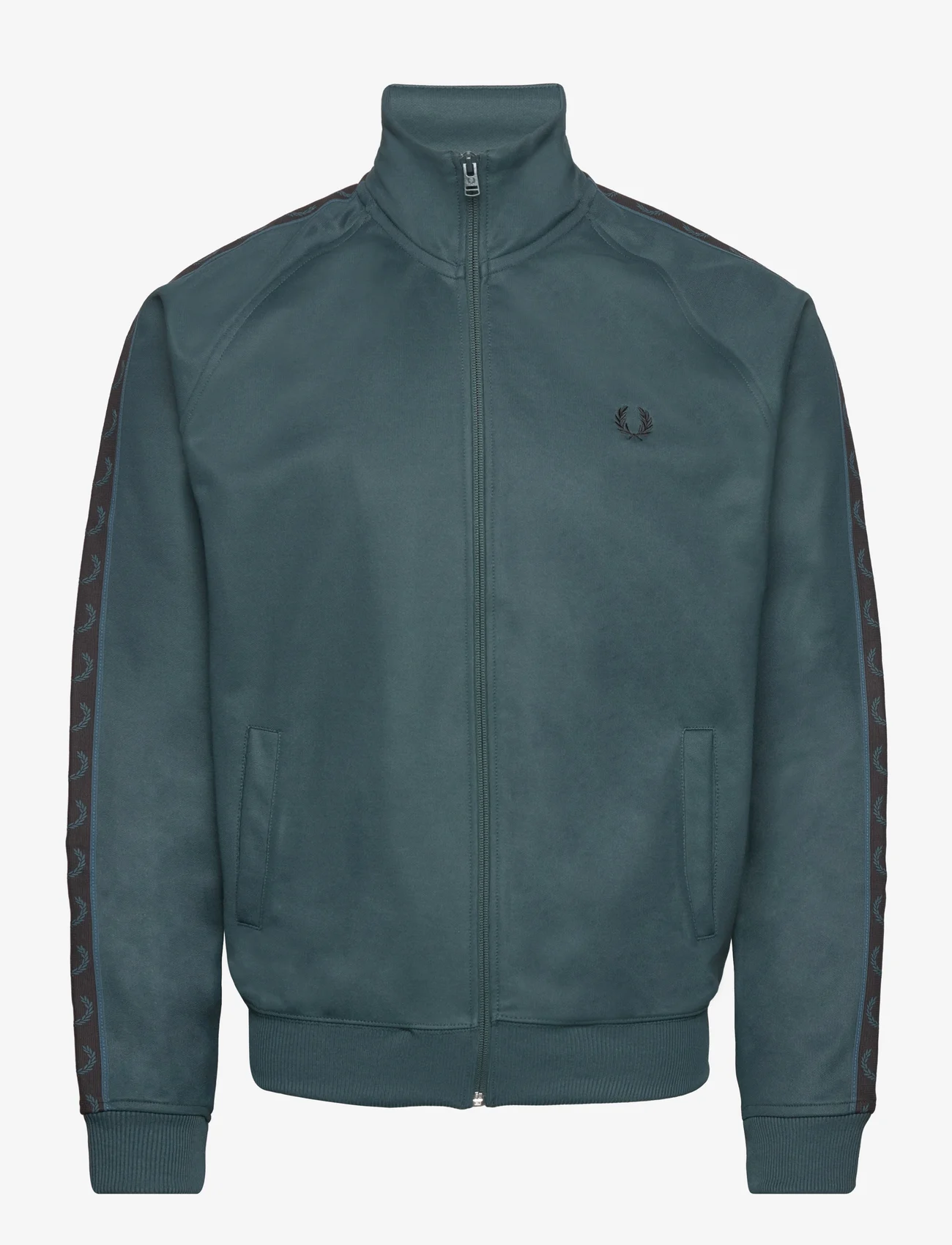 Fred Perry - CONTRAST TAPE TRACK JKT - sweatshirts - petrol blue/navy - 0