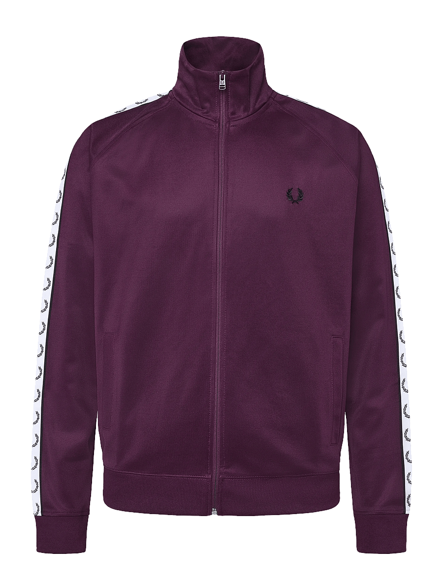 Fred Perry - CONTRAST TAPE TRACK JKT - tops - plum - 1