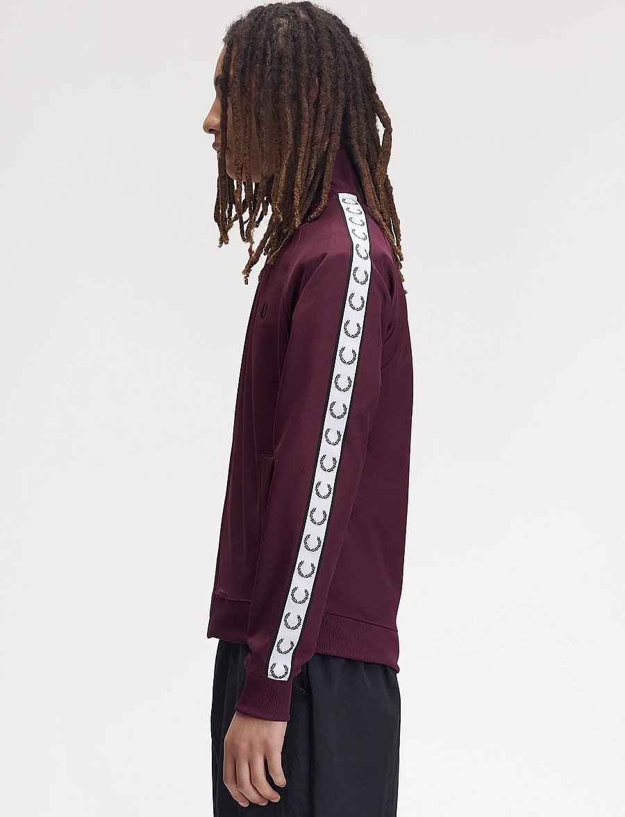 Fred Perry - CONTRAST TAPE TRACK JKT - tops - plum - 3