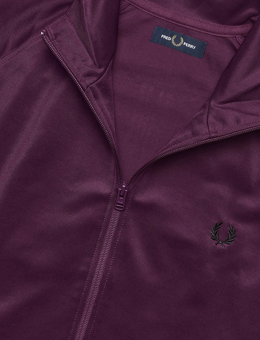 Fred Perry - CONTRAST TAPE TRACK JKT - tops - plum - 4