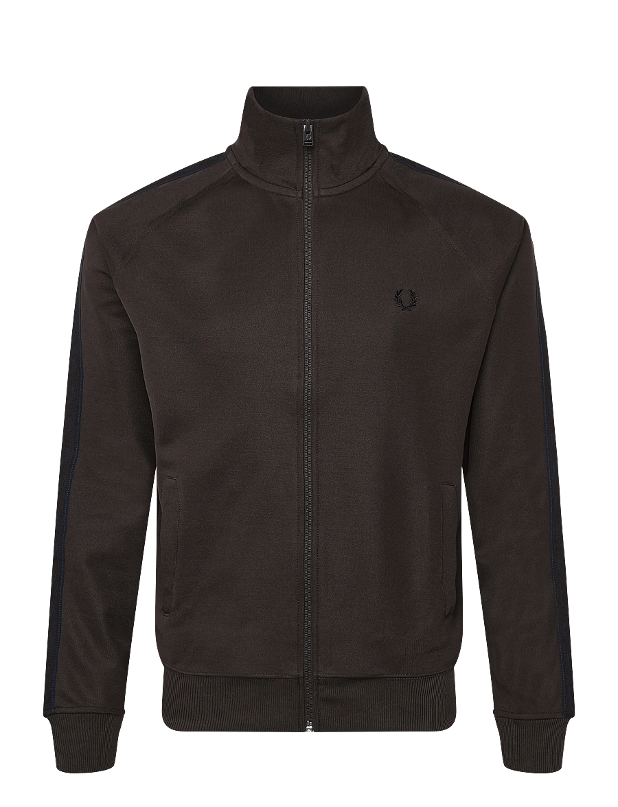 Fred Perry - CONTRAST TAPE TRACK JKT - oberteile - rich brown - 1