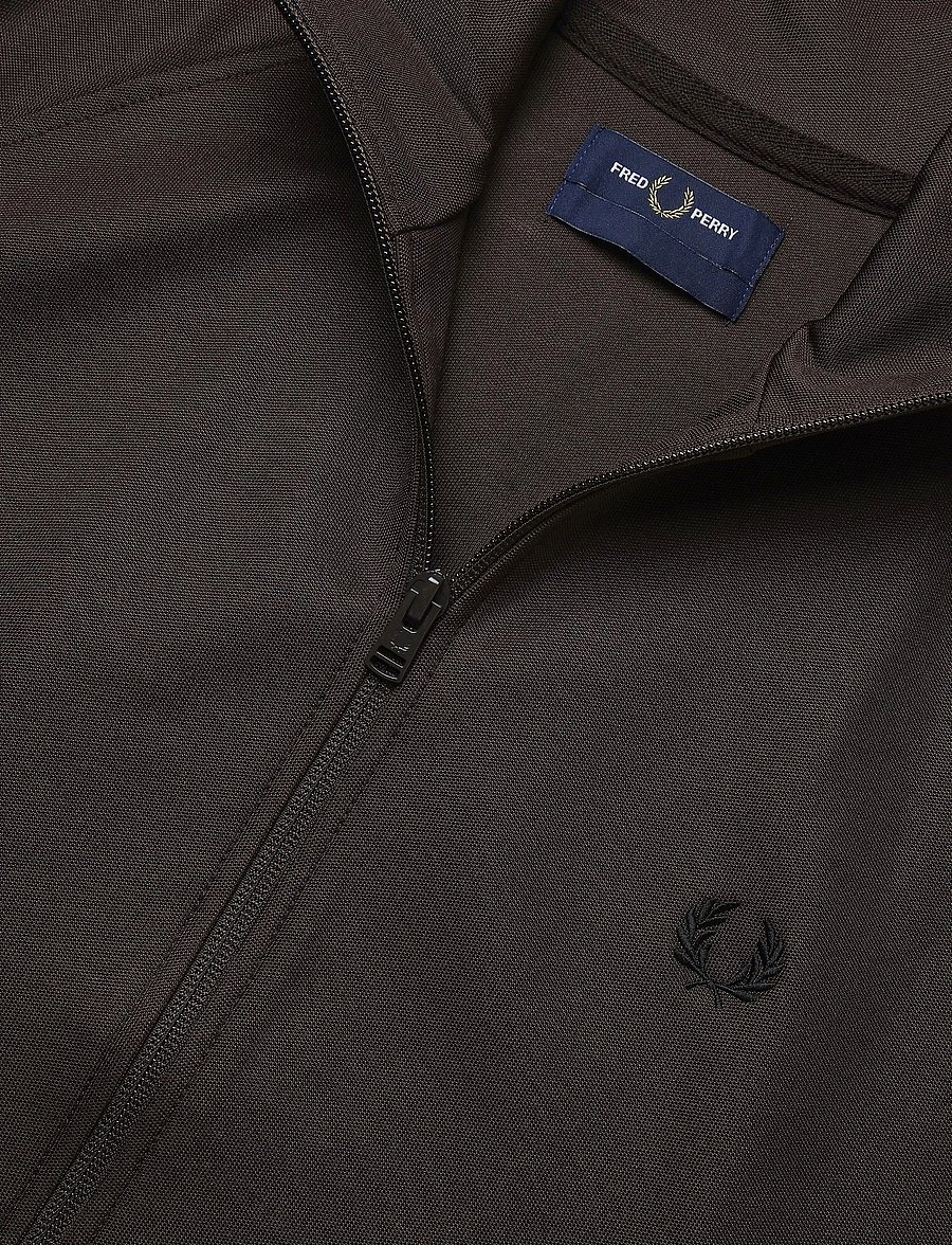 Fred Perry - CONTRAST TAPE TRACK JKT - oberteile - rich brown - 4