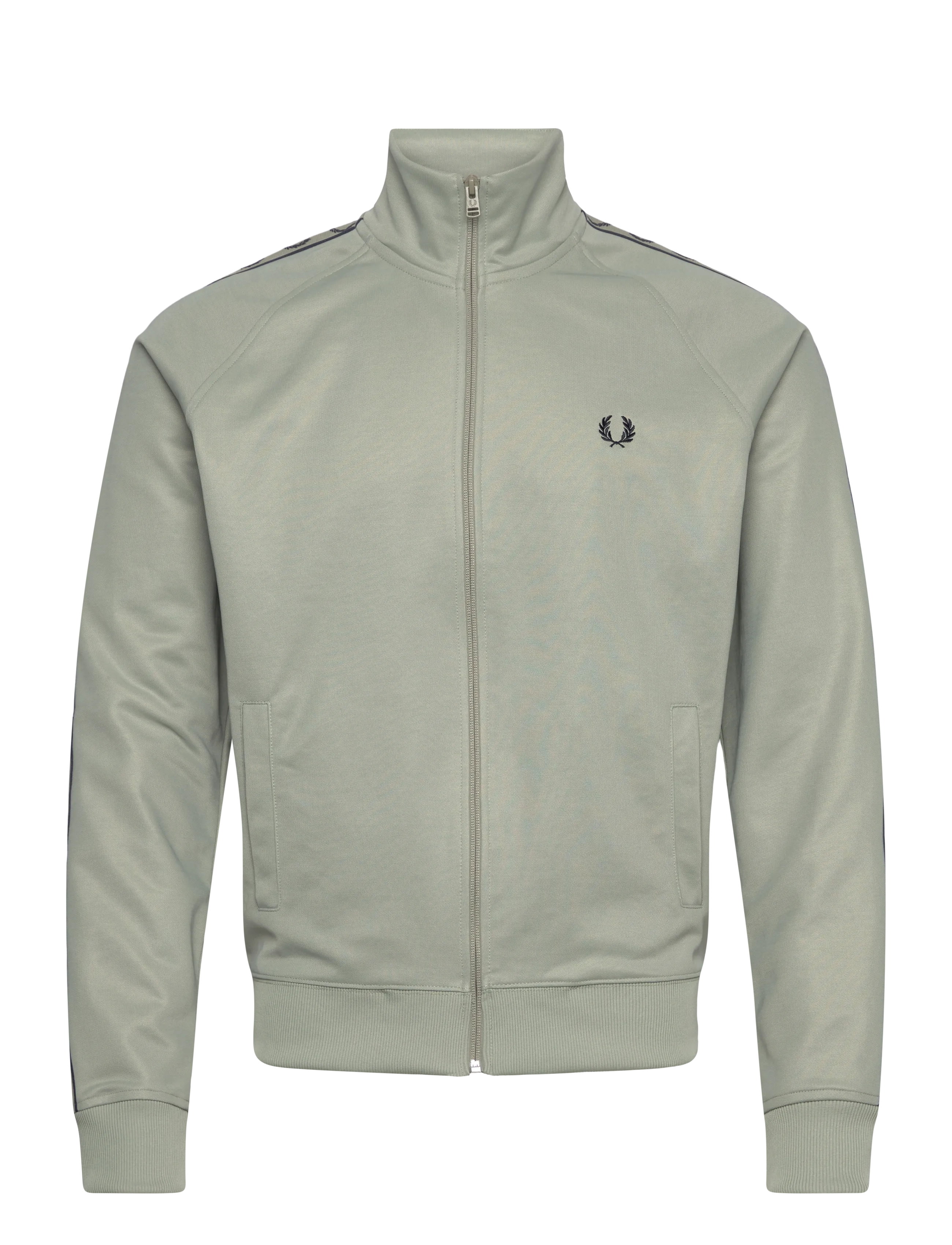 Fred Perry CONTRAST TAPE TRACK JKT - Tøj - SEAGRASS/NAVY / khaki/green