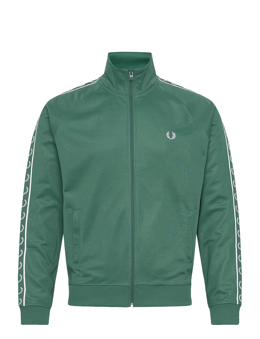 Fred Perry - CONTRAST TAPE TRACK JKT - sporta džemperi - sport green - 1