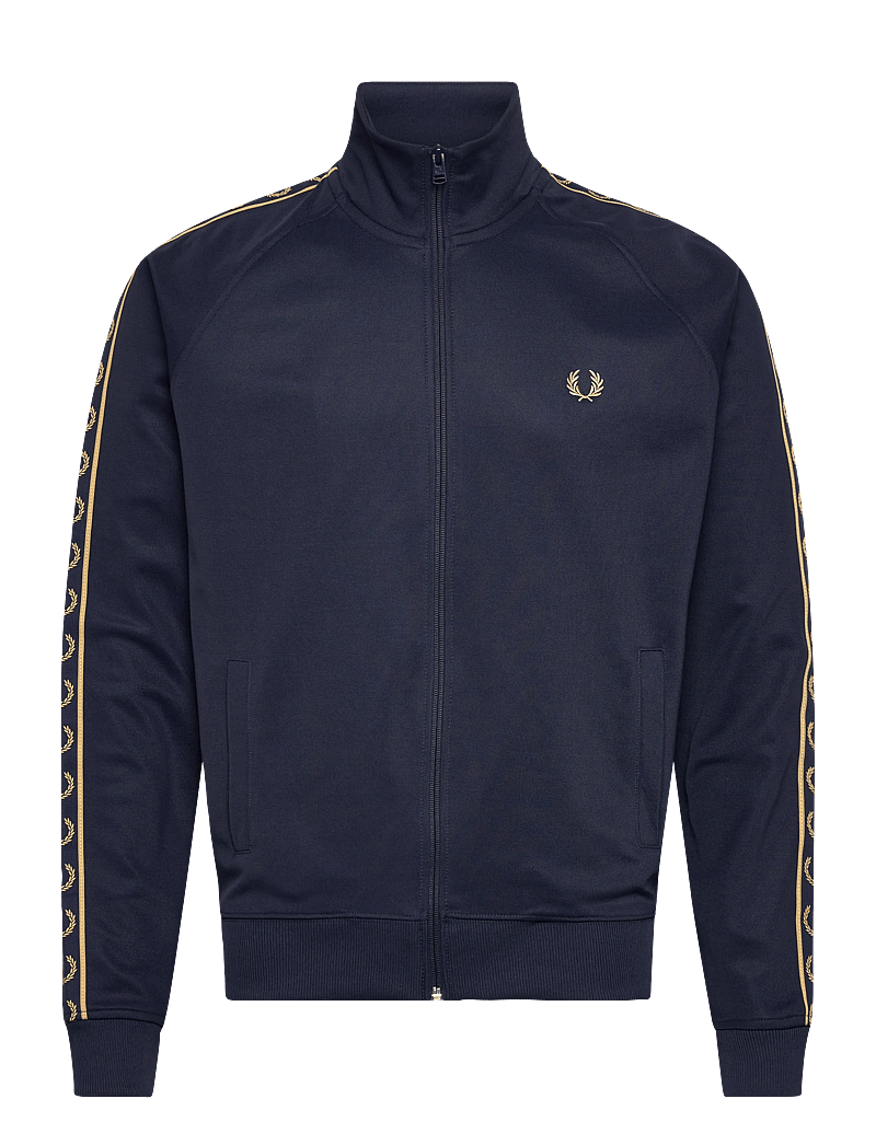 Fred Perry - CONTRAST TAPE TRACK JKT - sweatshirts - tennisb/champagn - 1