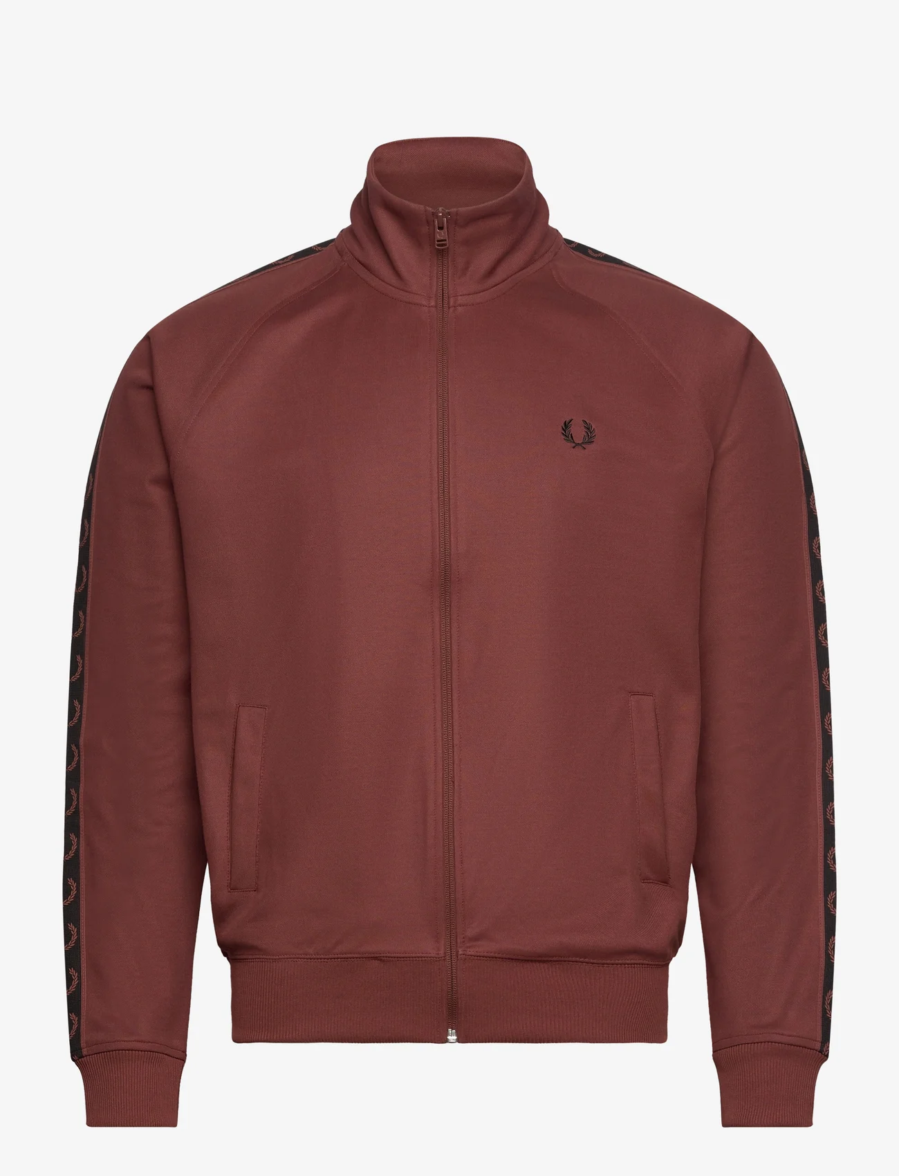 Fred Perry - CONTRAST TAPE TRK JKT - sweatshirts - whskybrwn/blk - 0