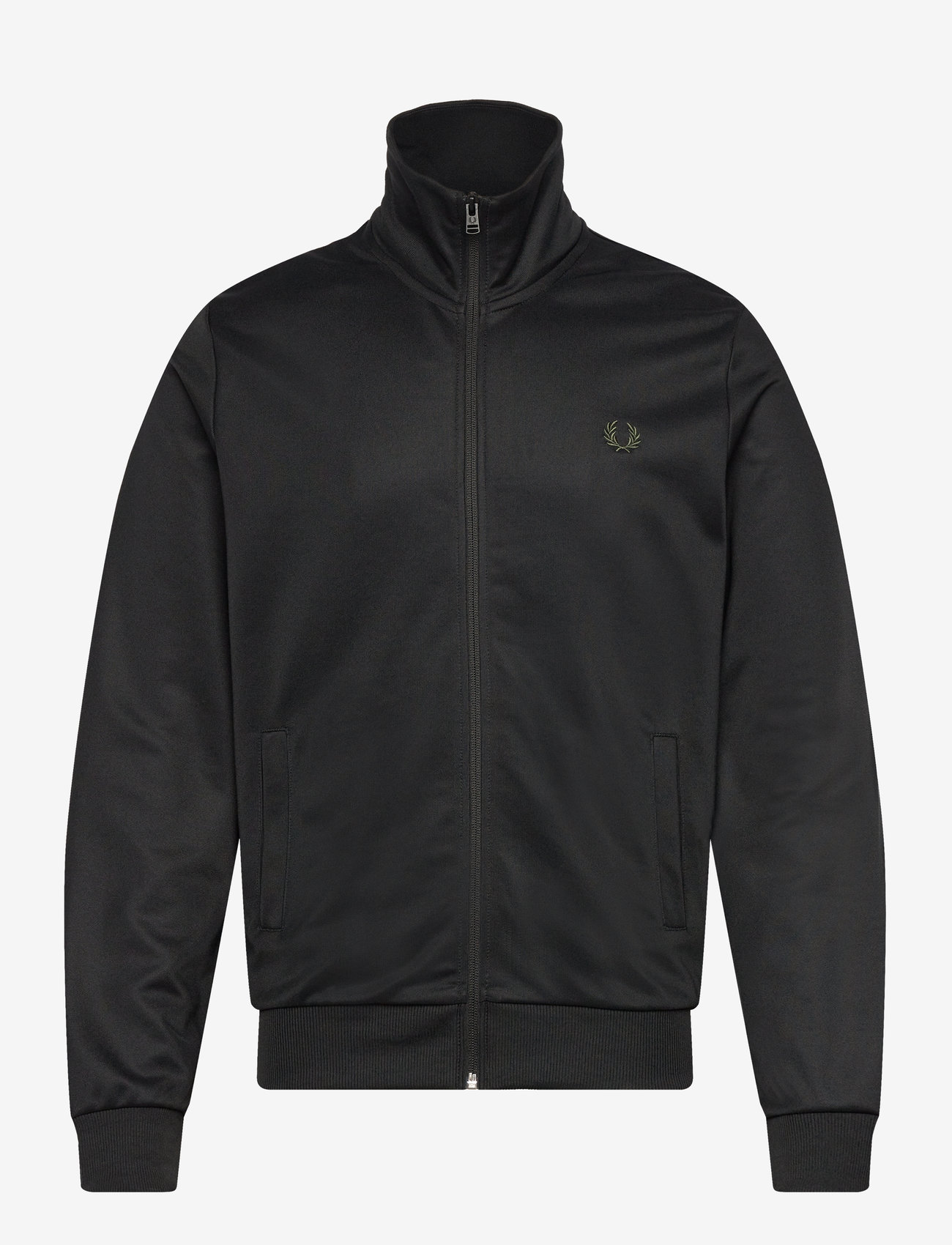Fred Perry - TRACK JACKET - shoppa efter tillfälle - black/laurel w green - 1
