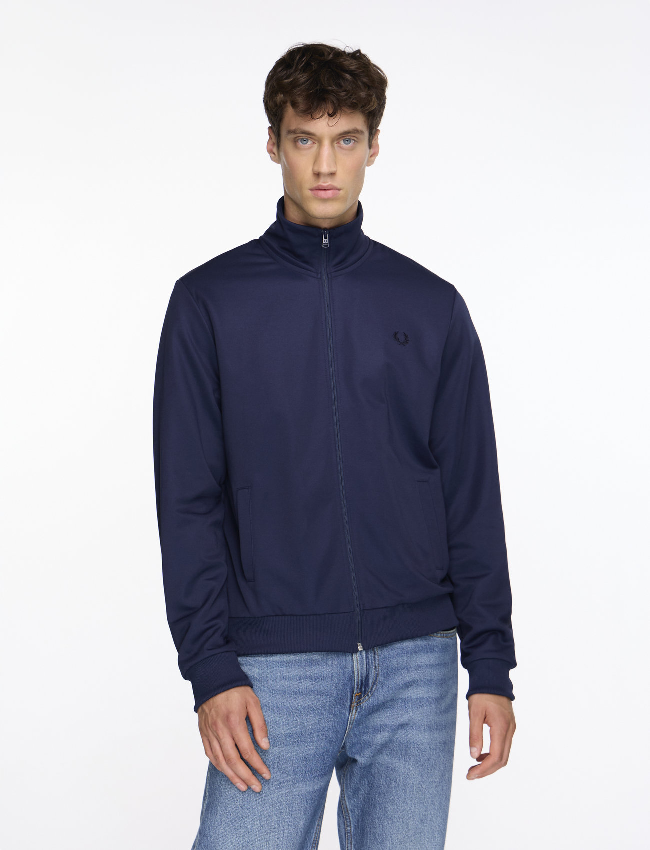 メンズウェア FRED PERRY track jacket navy Fred Perry track jacket in navy | ASOS