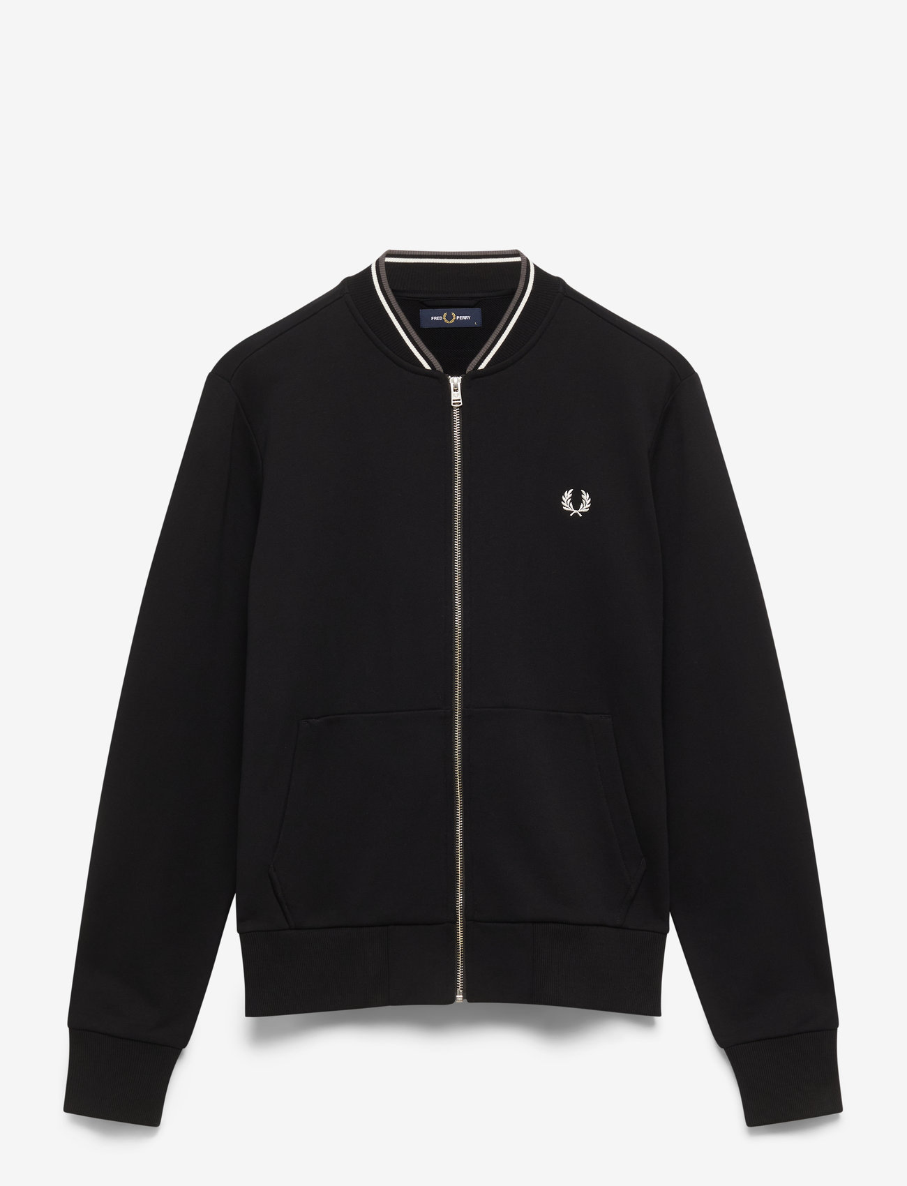 Fred Perry - ZIP SWEATSHIRT - sweatshirts - black - 0