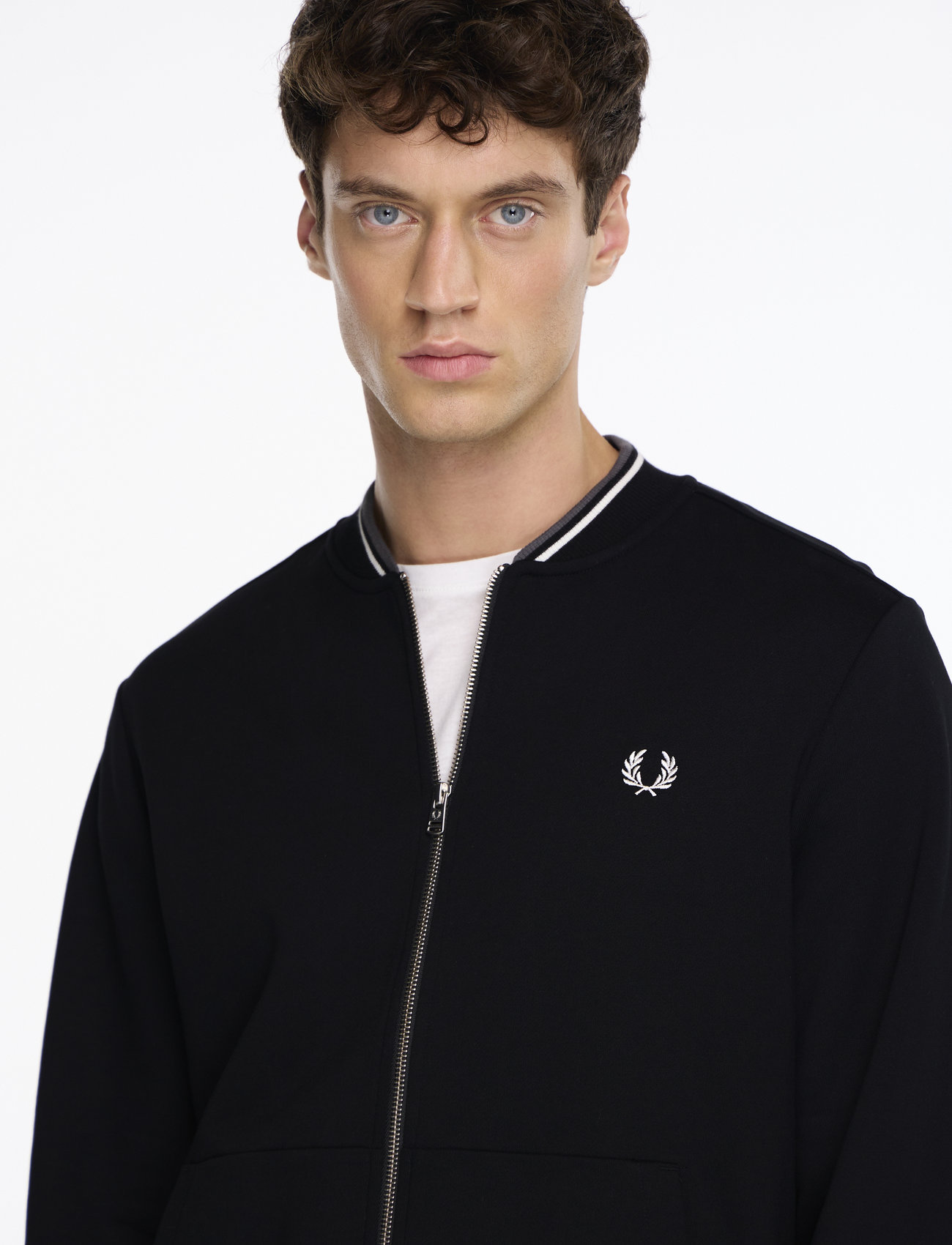Perry Fred Perry Zip Sweatshirt (FPYJ7504) - Sweatshirts - Boozt.com