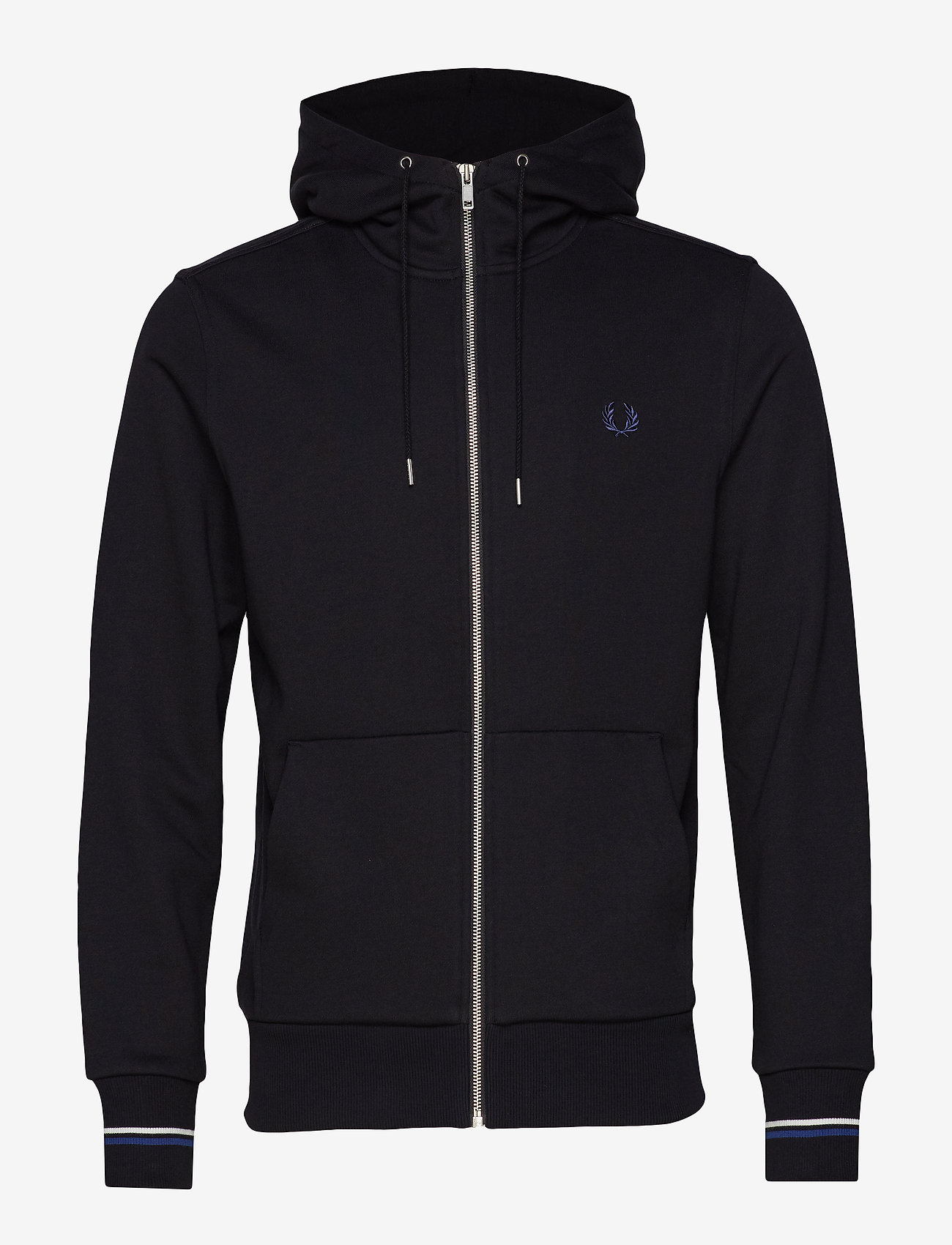 Fred Perry - HOODED ZIP SWEATSHIRT - black - 0