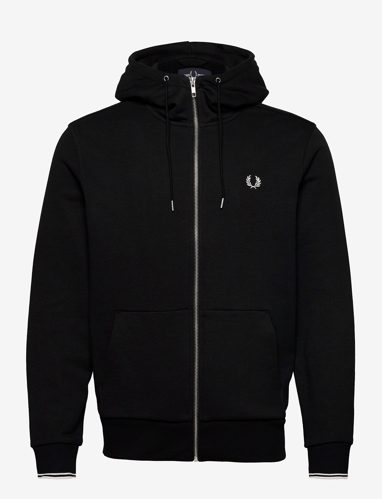 Fred Perry - HOODED ZIP SWEATSHIRT - hættetrøjer - black - 1