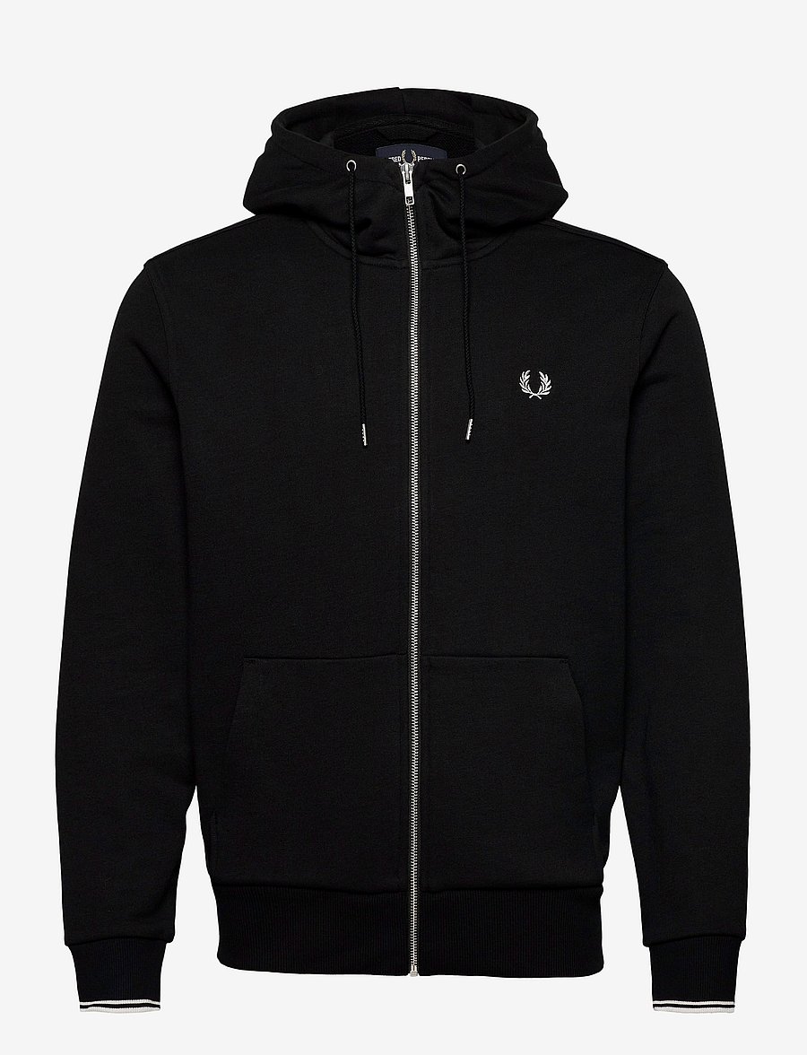 Fred Perry - HOODED ZIP SWEATSHIRT - hoodies - black - 1