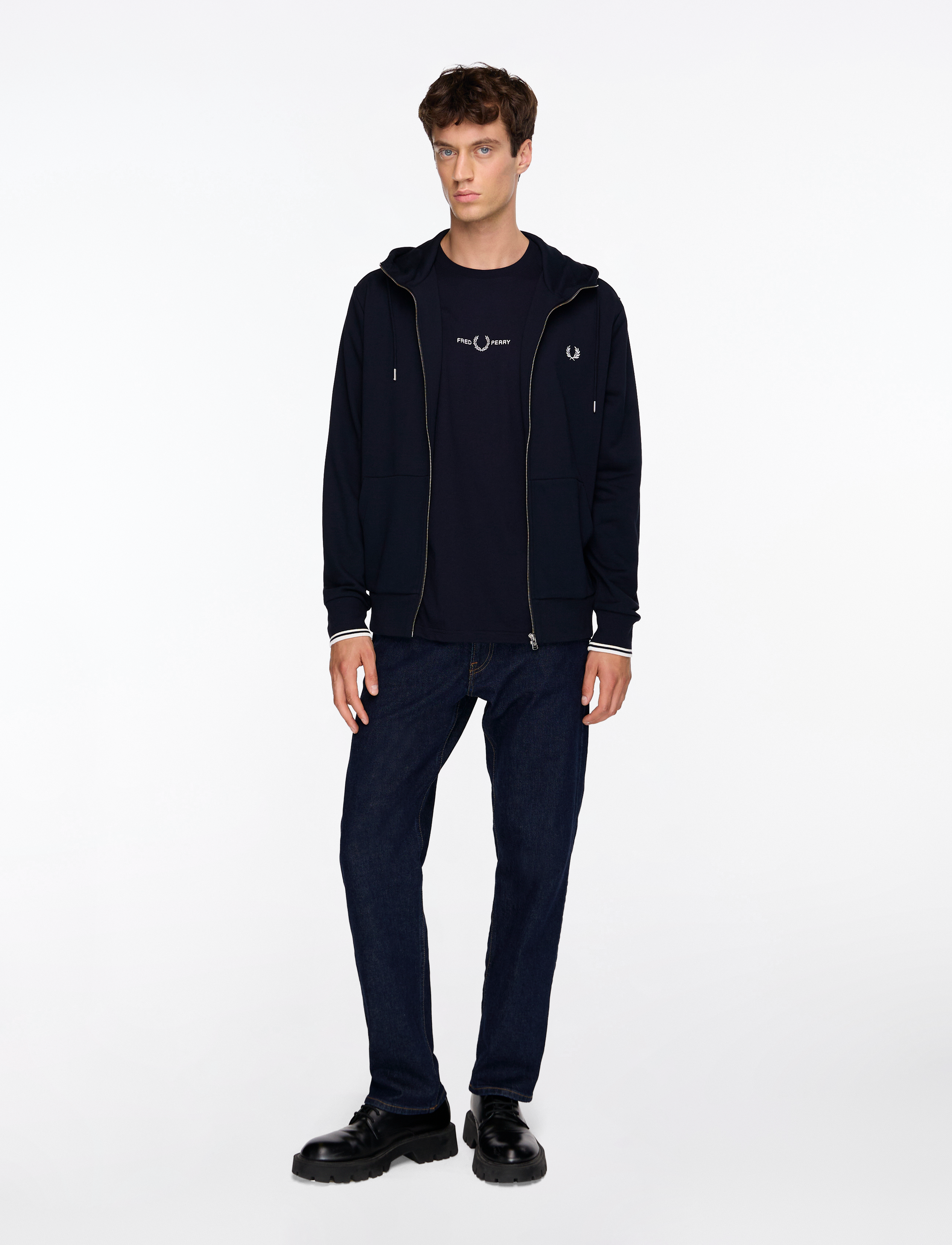 Fred Perry - HOODED ZIP SWEATSHIRT - kapuzenpullover - navy - 2