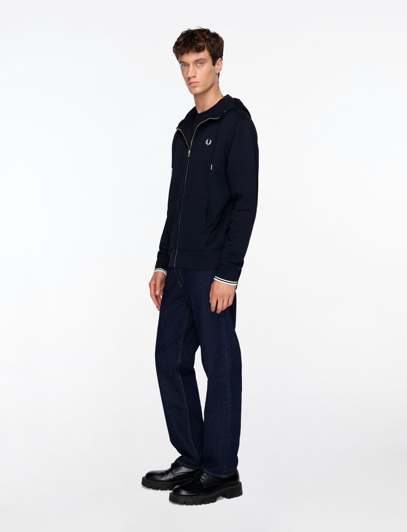 Fred Perry - HOODED ZIP SWEATSHIRT - hættetrøjer - navy - 3