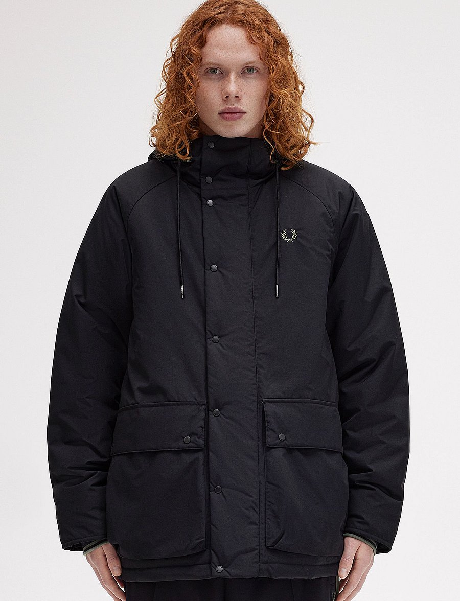 Fred Perry - PADDED ZIP THROUGH JKT - daunenjacken - black - 0