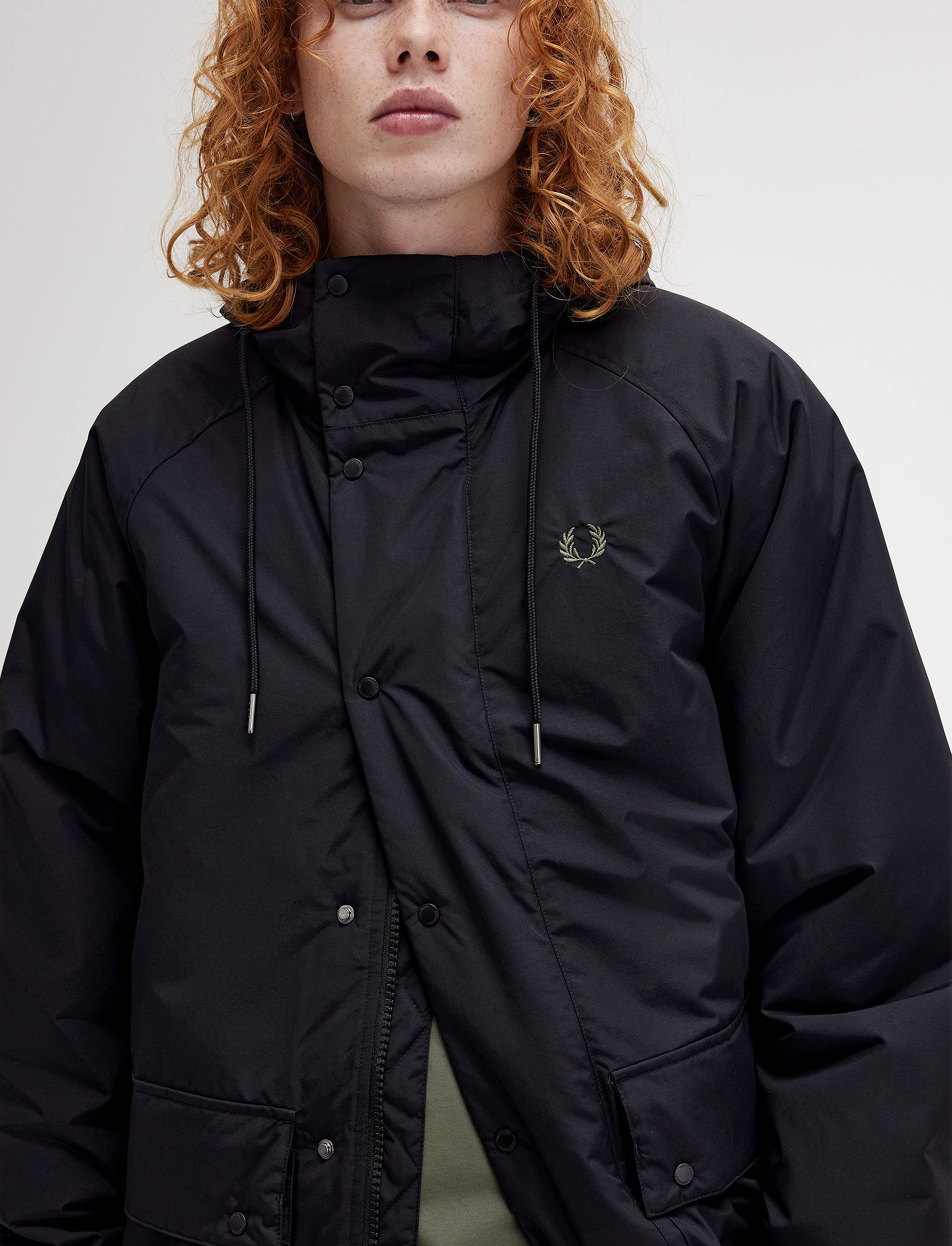 Fred Perry - PADDED ZIP THROUGH JKT - vinterjakker - black - 5