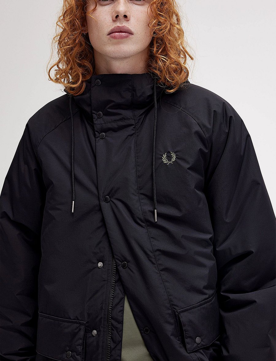 Fred Perry - PADDED ZIP THROUGH JKT - daunenjacken - black - 5