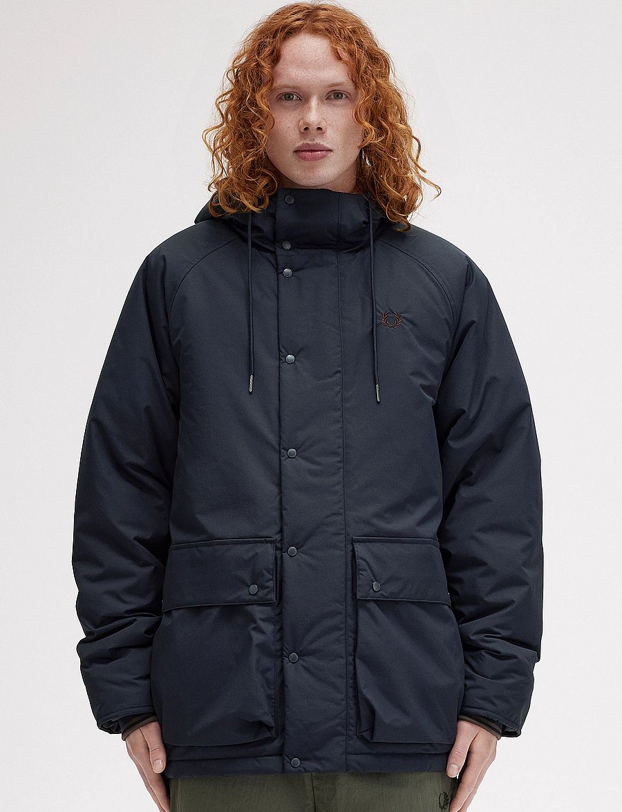 Fred Perry - PADDED ZIP THROUGH JKT - daunenjacken - navy - 0