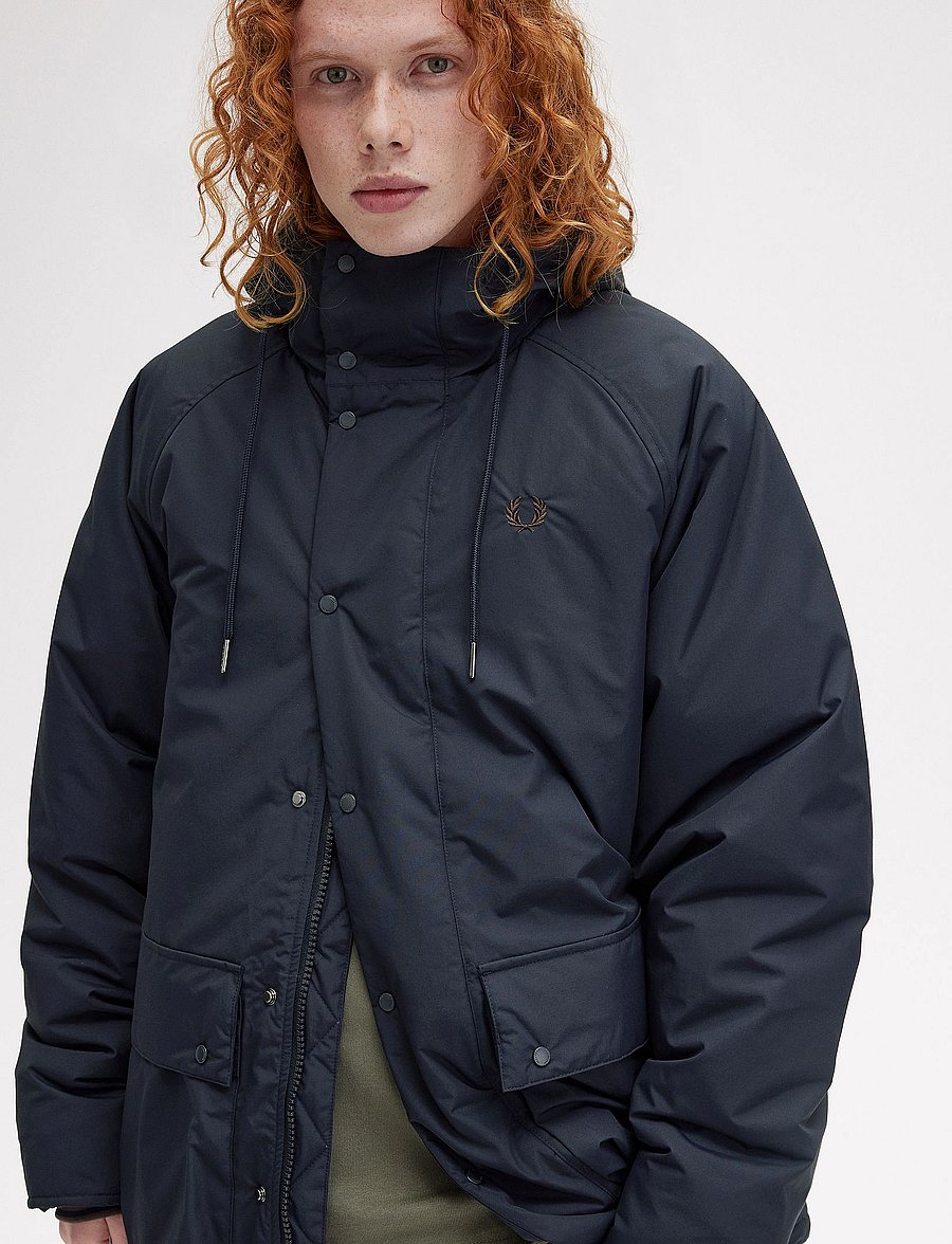 Fred Perry - PADDED ZIP THROUGH JKT - daunenjacken - navy - 5