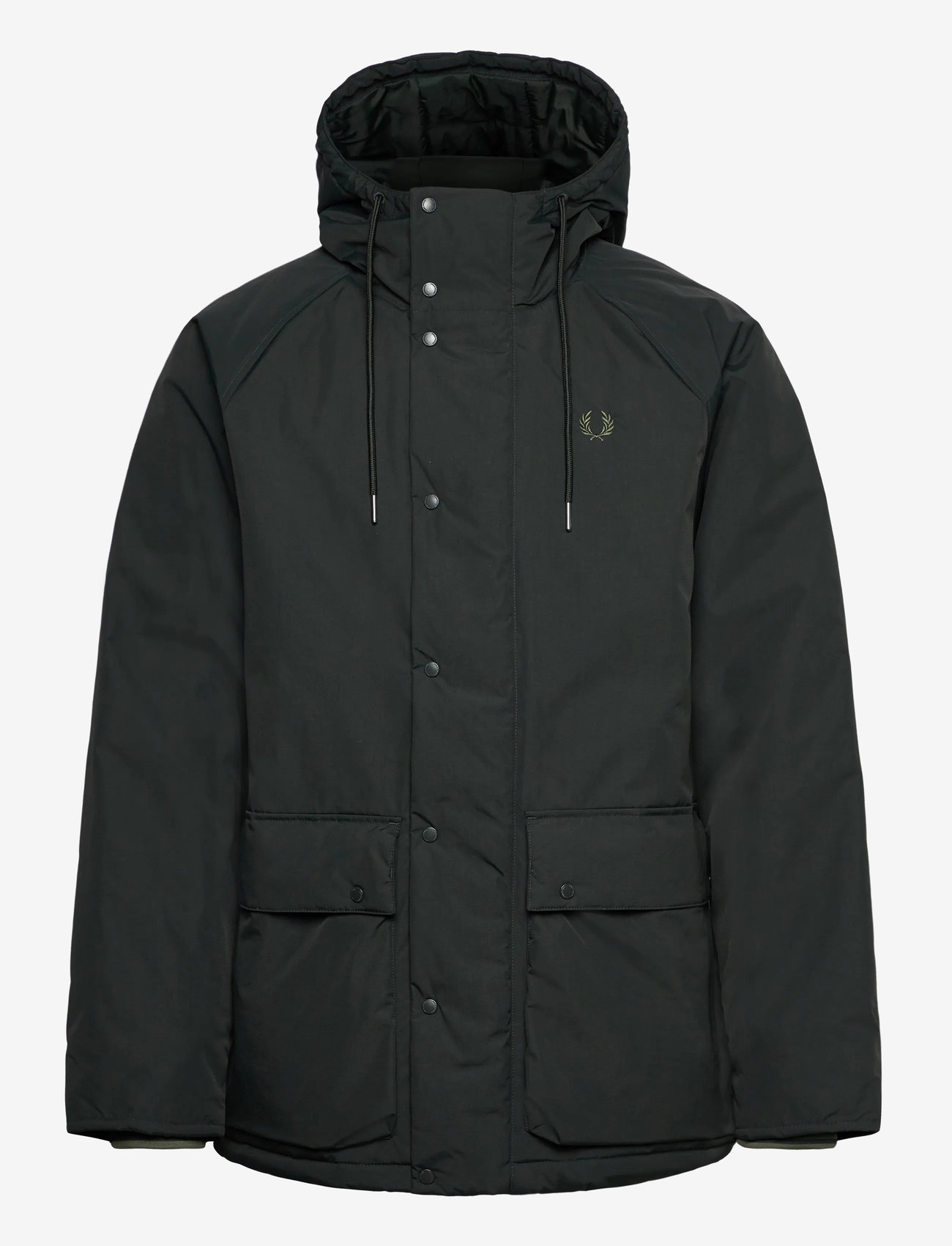 Fred Perry PADDED ZIP THROUGH JKT - Gefütterte Jacken - NIGHT GREEN / black