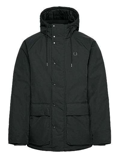 Fred Perry PADDED ZIP THROUGH JKT - Fred Perry - NIGHT GREEN / black