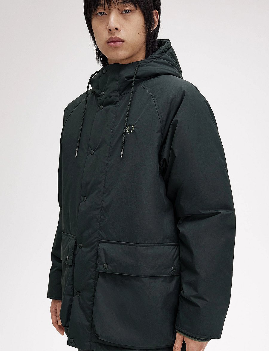 Fred Perry - PADDED ZIP THROUGH JKT - daunenjacken - night green - 5