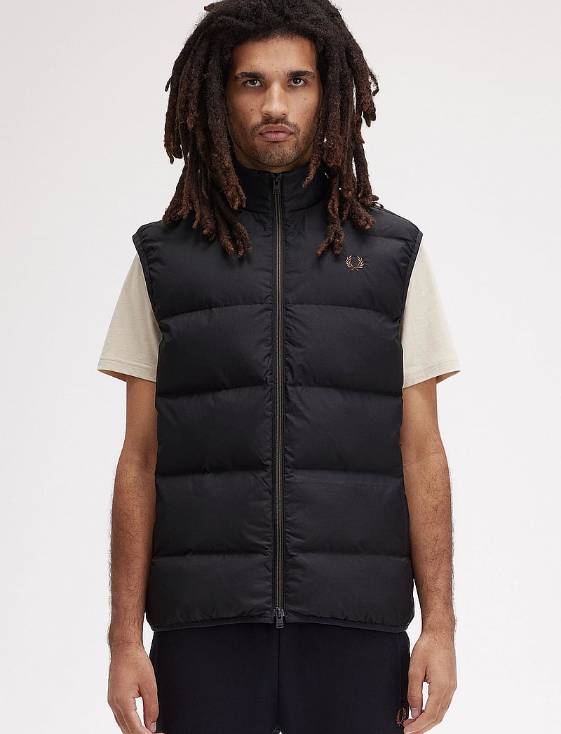 Fred Perry - INSULATED GILET - västar - black - 0
