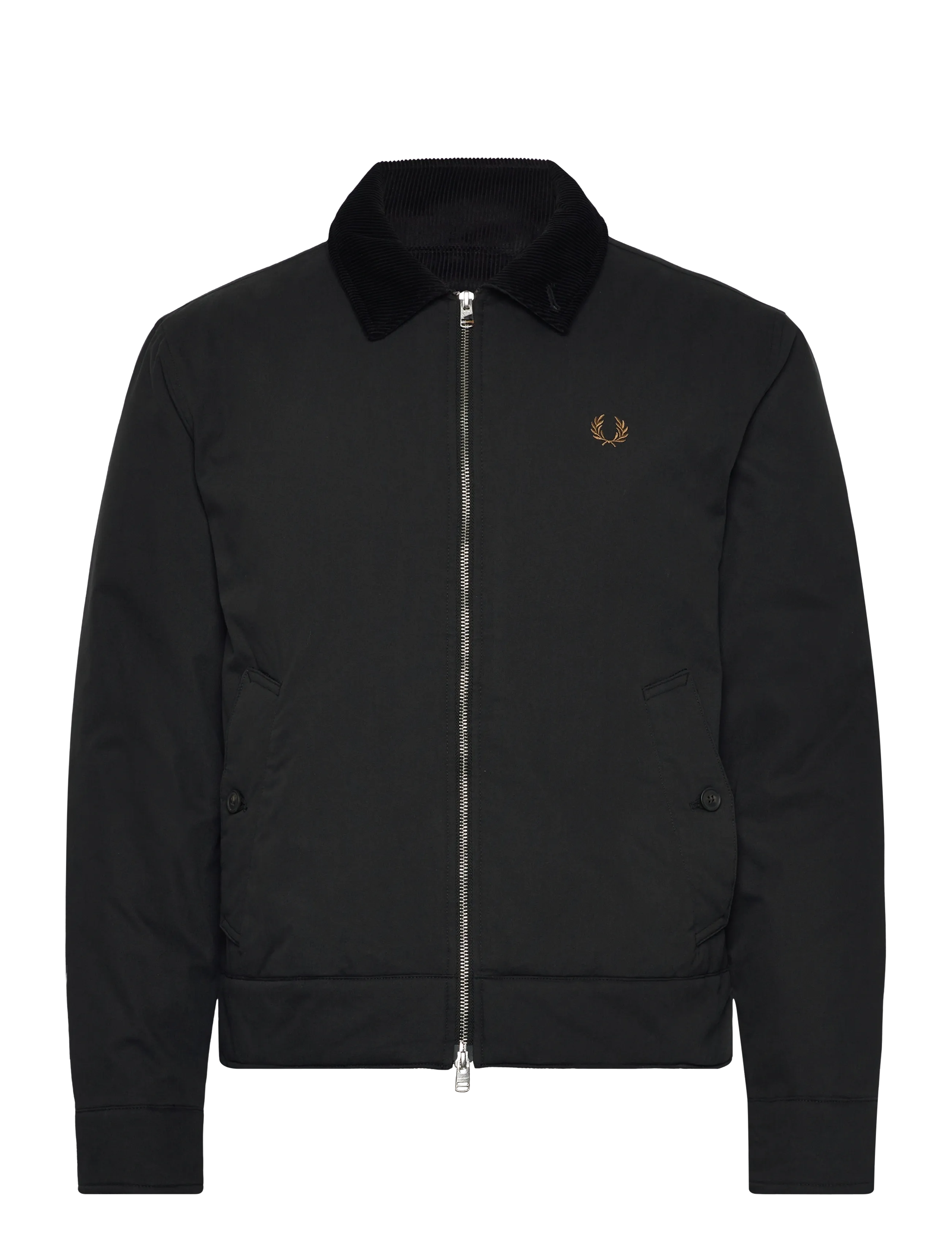 FRED PERRY Baumwolle Caban Jacke Schwarz - L - Herren
